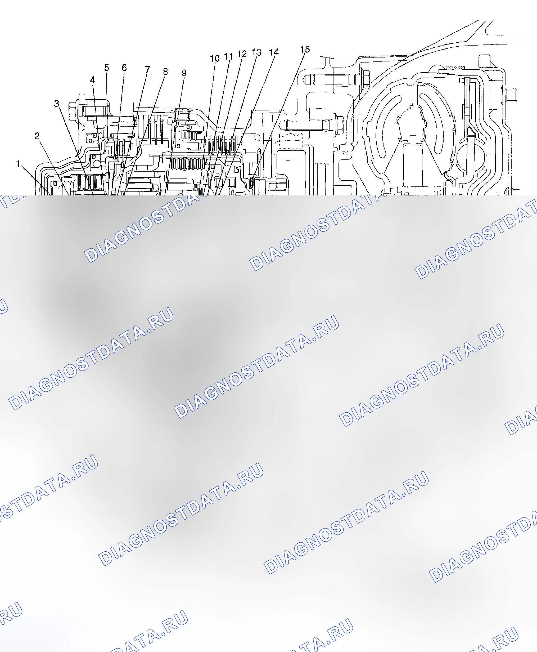 Рис. 177: Расположение подшипников и колец. Mazda MPV III