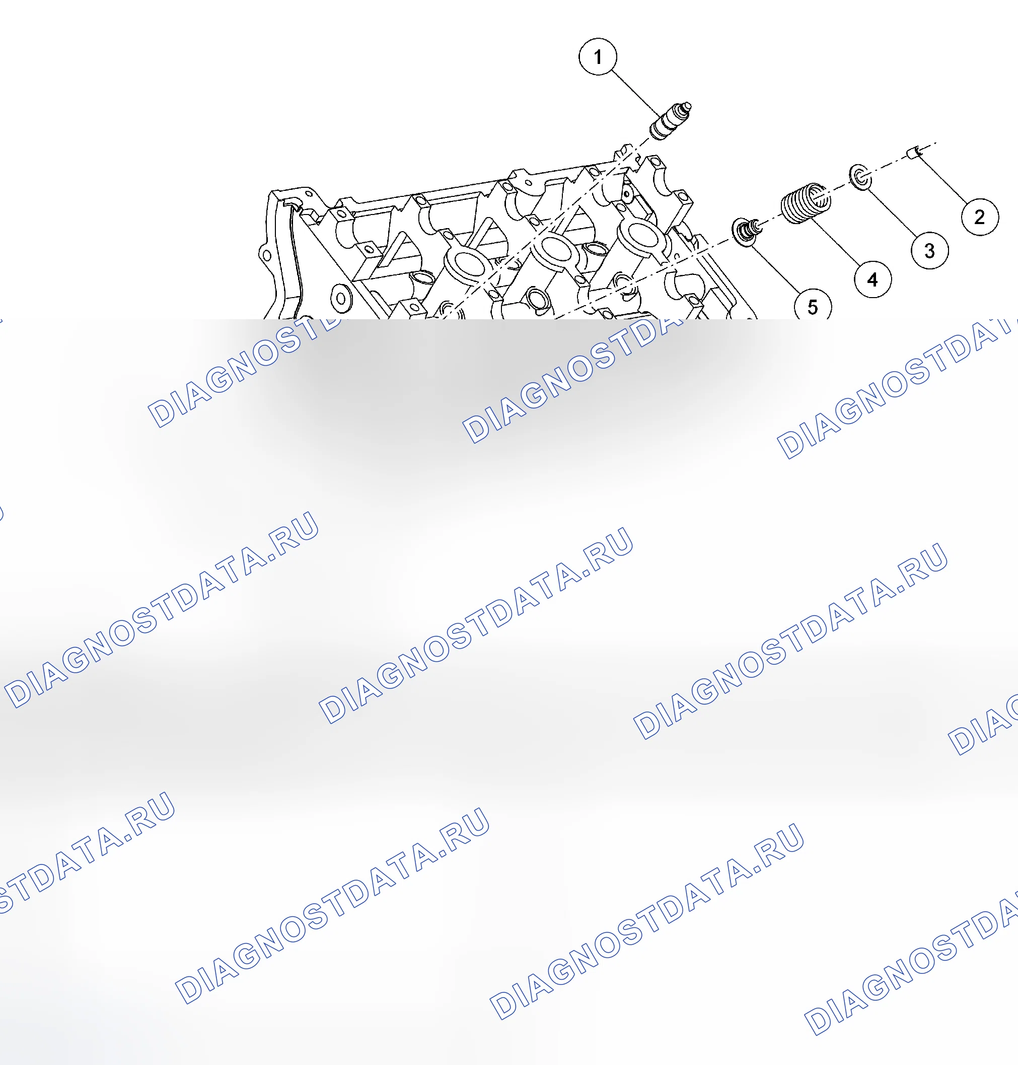 Рис. 251: Головка цилиндра. Hyundai Mistra II