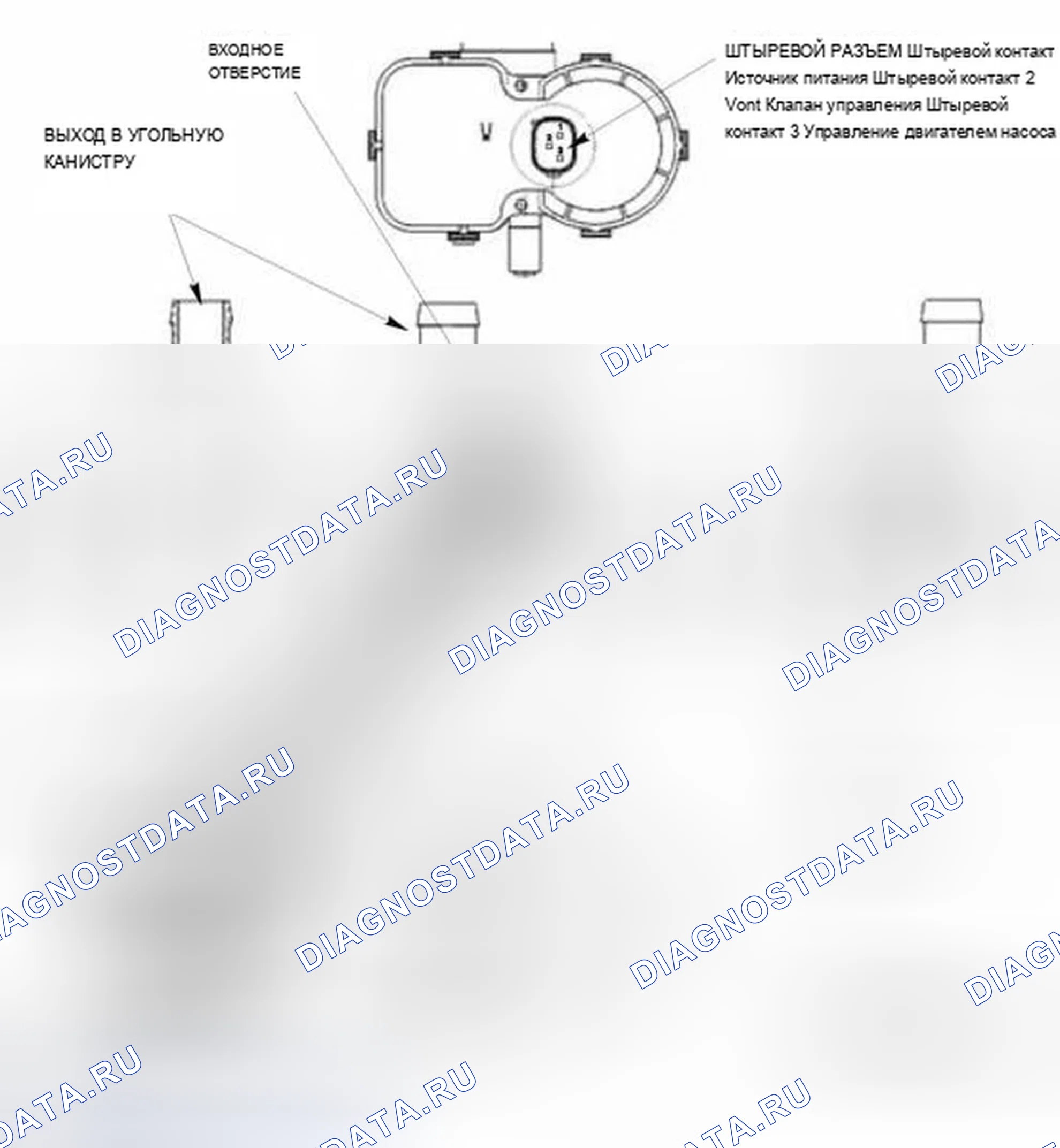 Рис. 1278: DM-TL (диагностический модуль - утечка из резервуара). BMW X5 E53 рестайлинг
