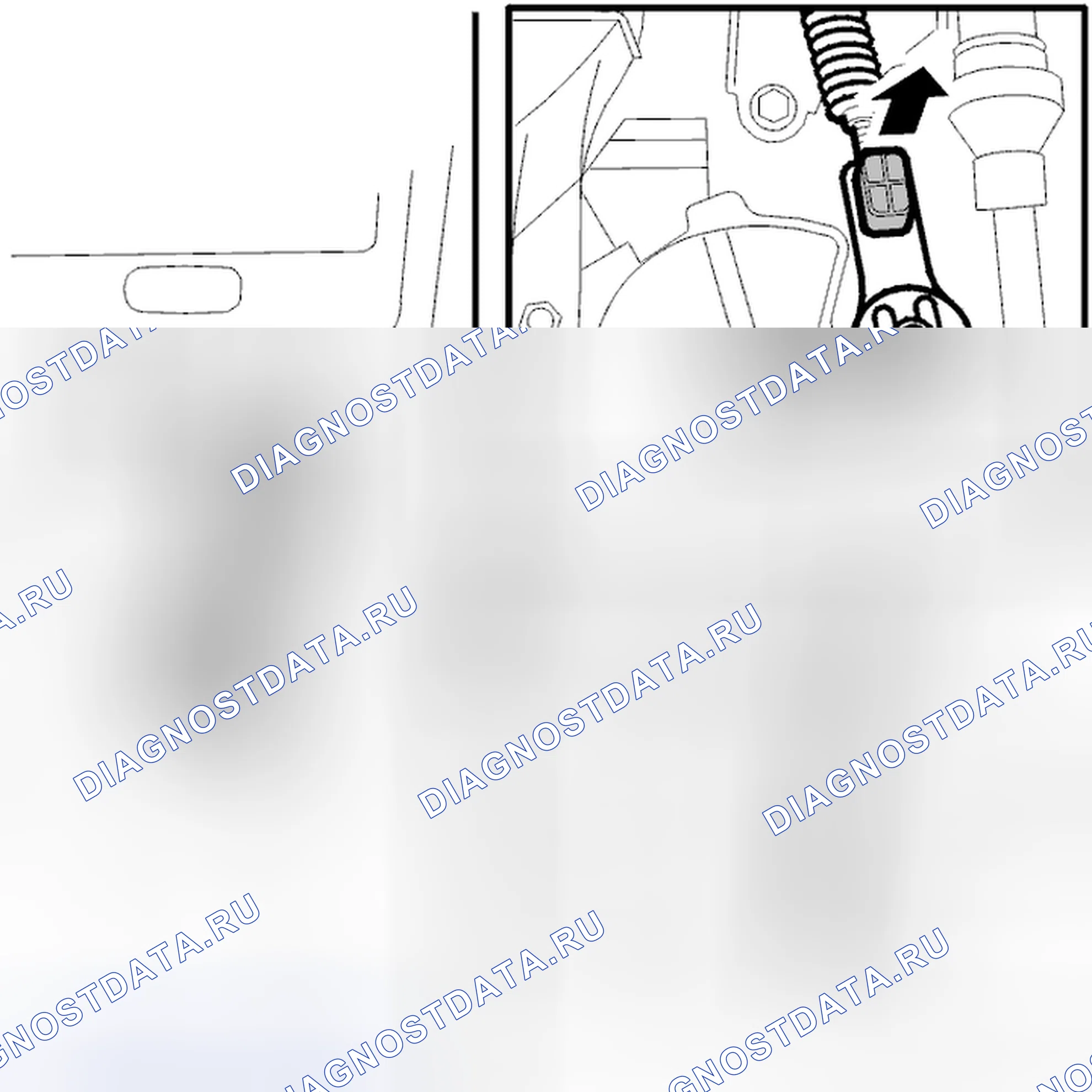 Рис. 663: Подготовка к корректировке. Volvo C70 I