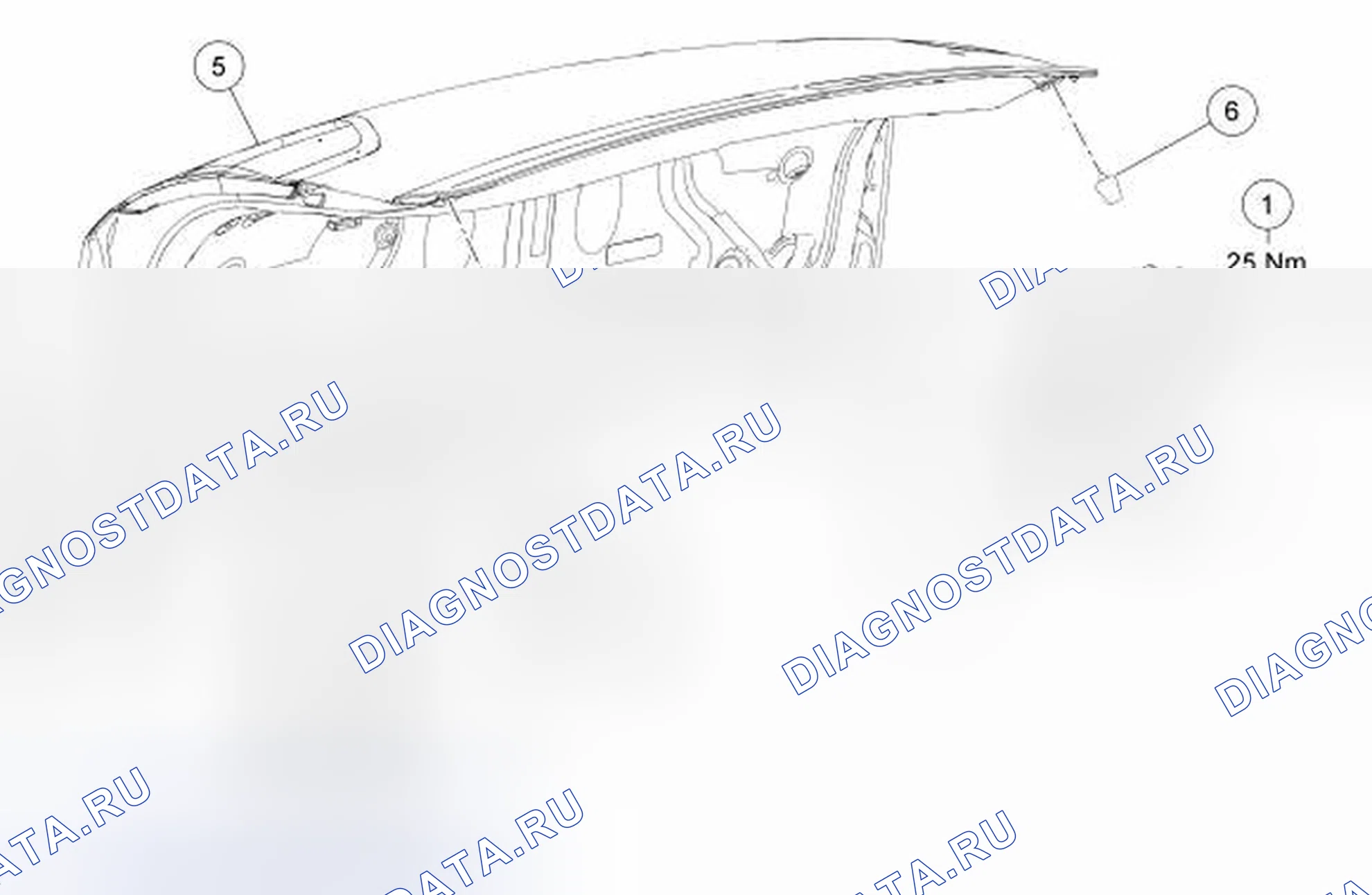 Рис. 1: Крышка багажного отделения. Hyundai Lantra II рестайлинг