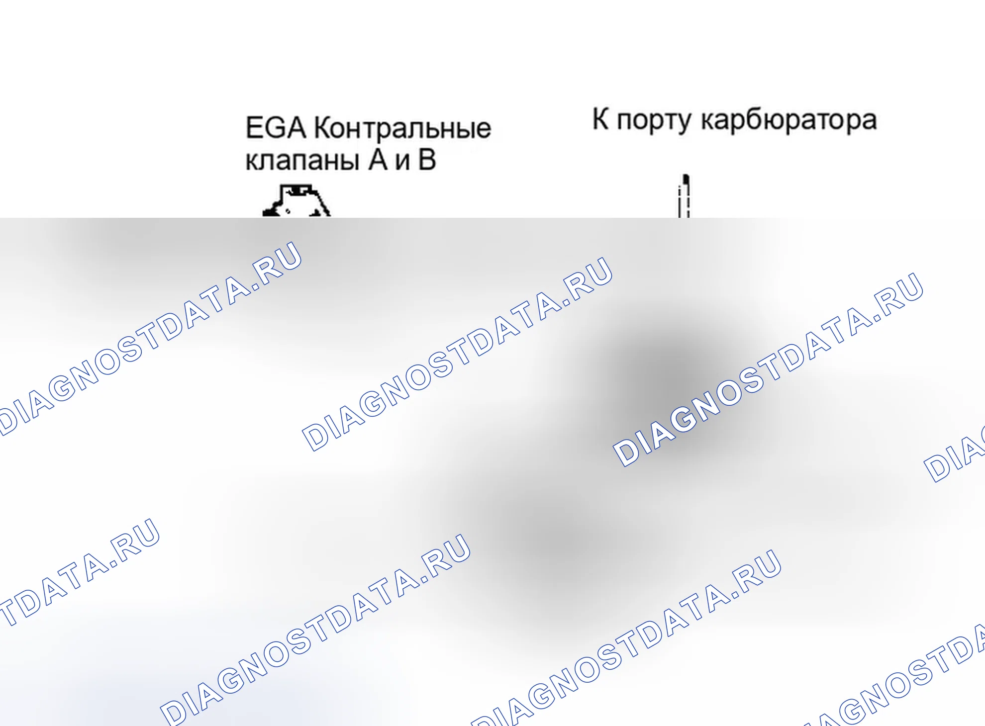 Рис. 1: Система рециркуляция отработавших газов (карбюраторные модели). Honda Accord III