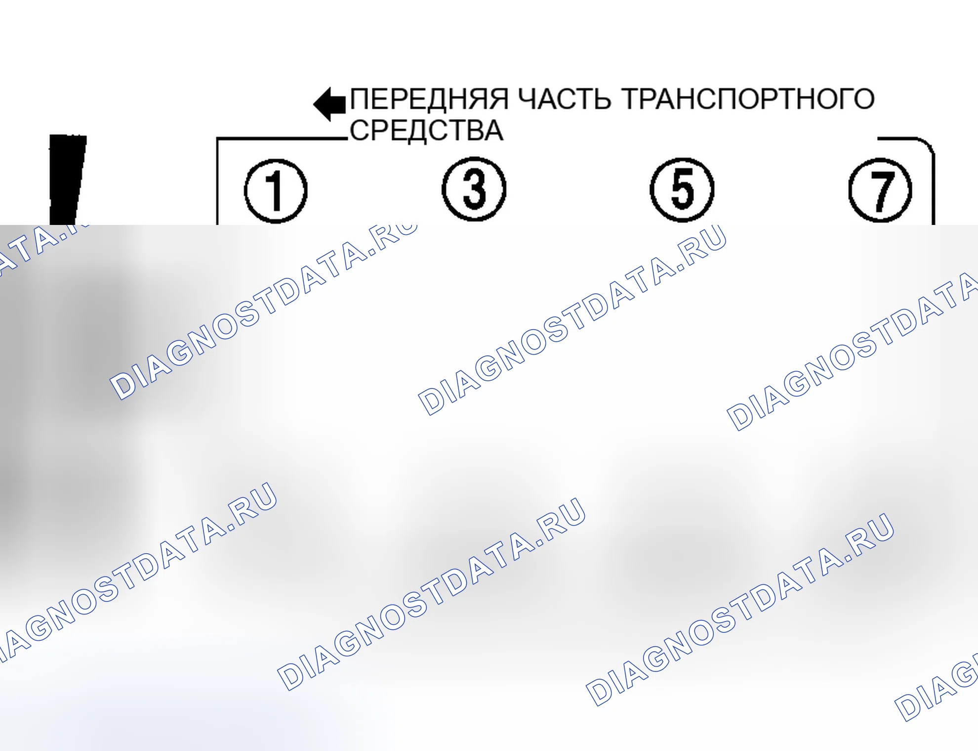 Рис. 23: Определение порядка сжигания (дизельное топливо объемом 7,3 л). Hyundai Porter II