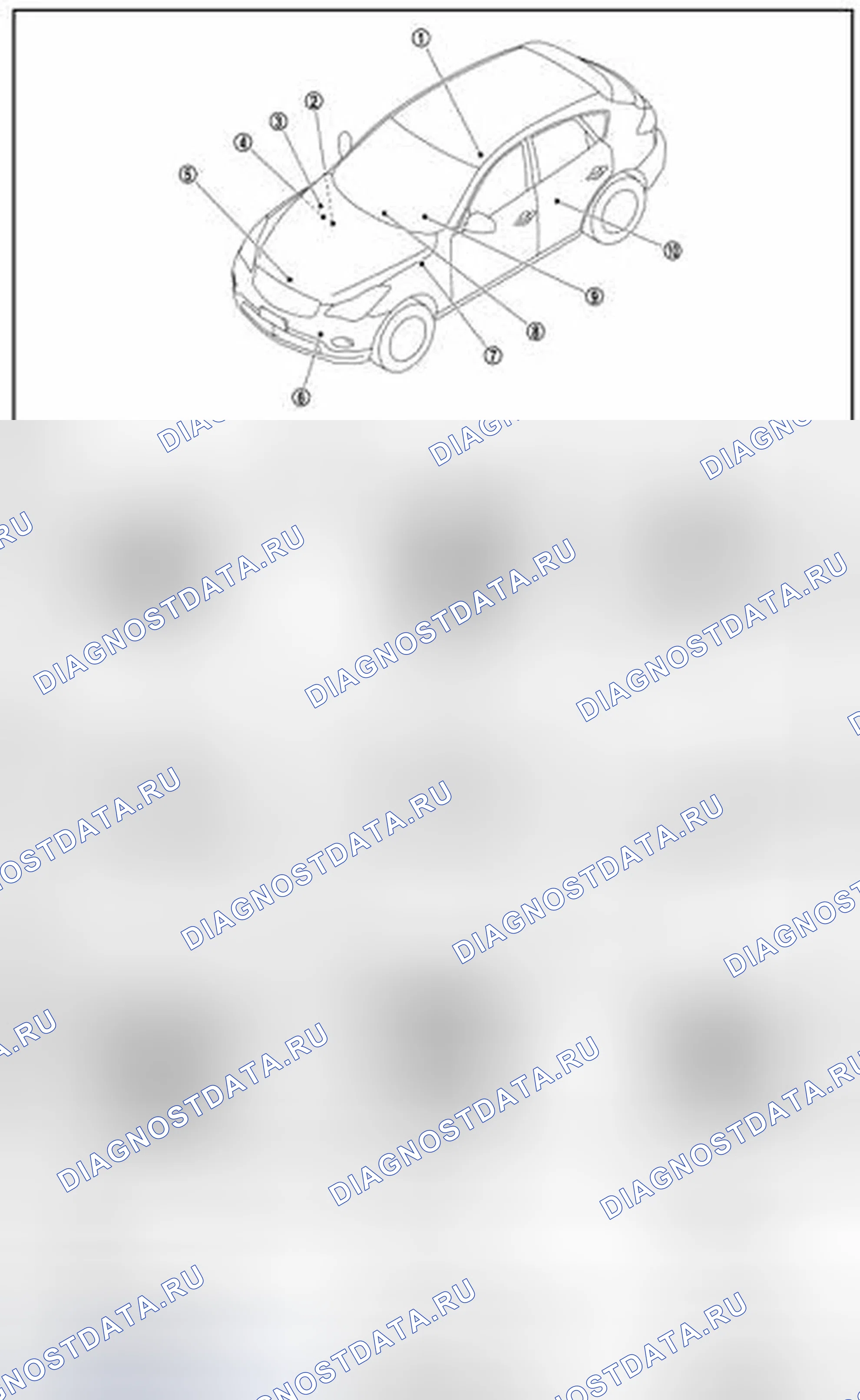 Рис. 4: ТАХОМЕТР: Расположение компонентов. Infiniti QX50 I