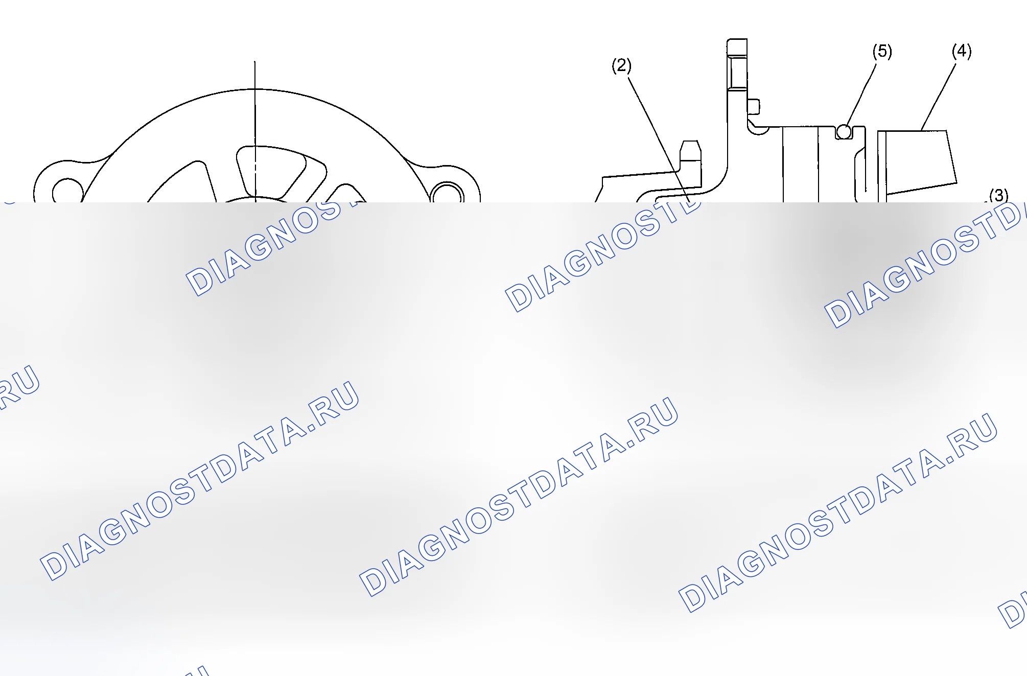 Рис. 199: Водяной насос. Subaru Outback BP