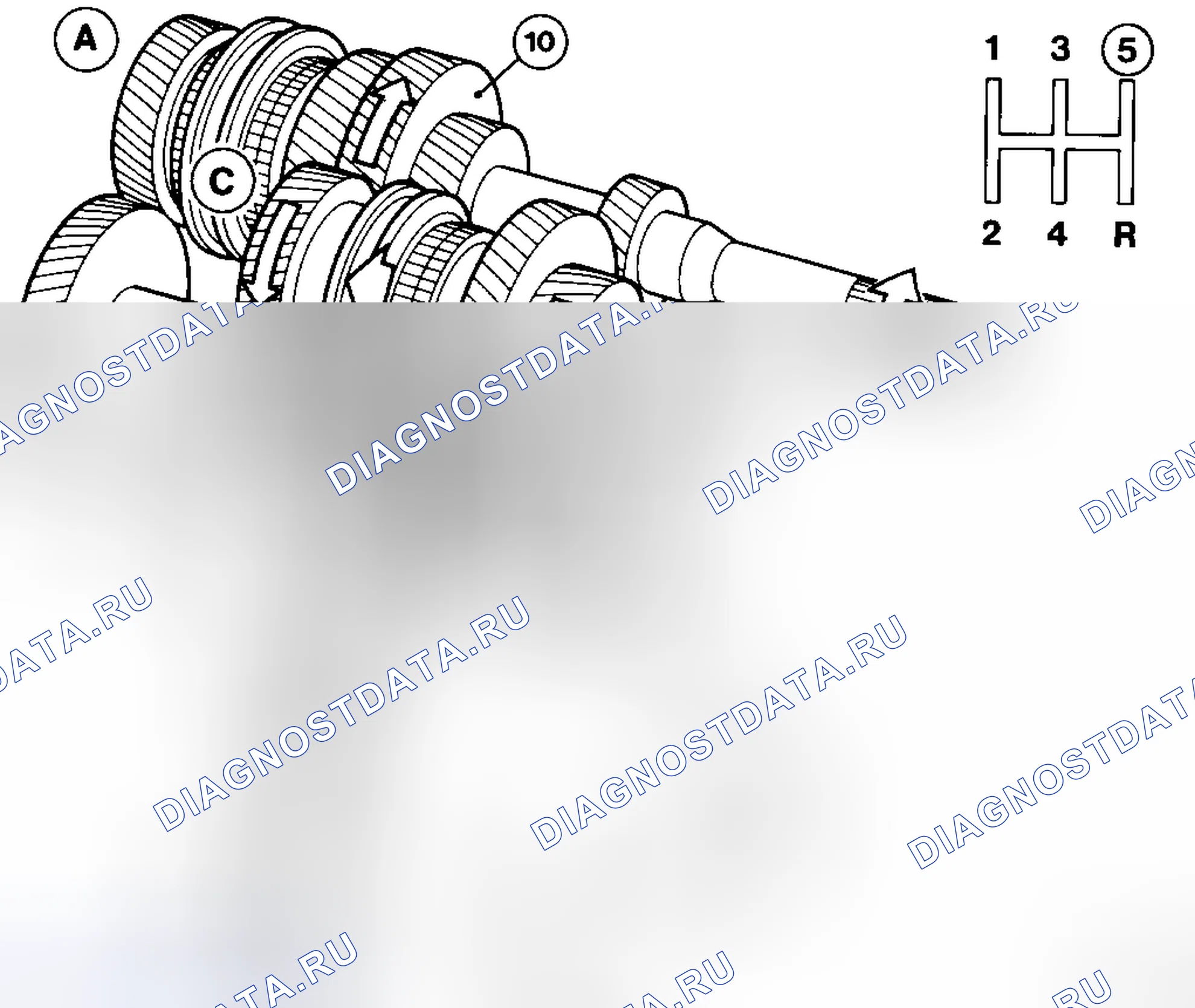 Рис. 1131: 5-я передача (пятая). Volvo C70 I