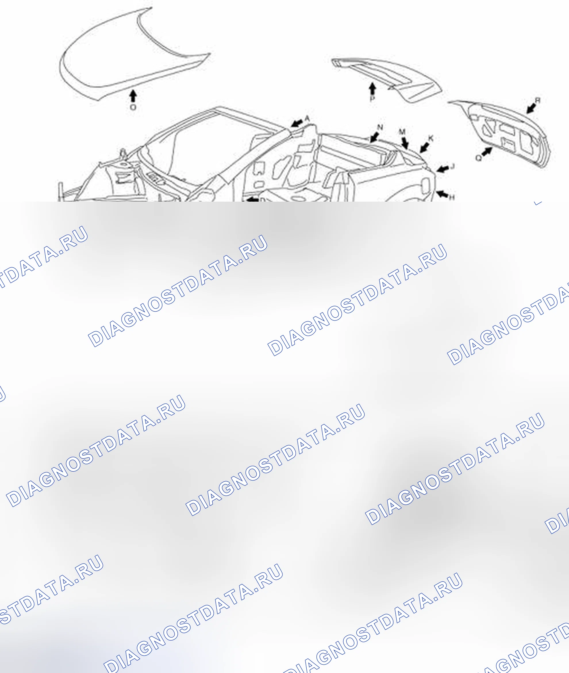 Рис. 576: Уплотнение корпуса. Nissan Murano Z51 рестайлинг 2