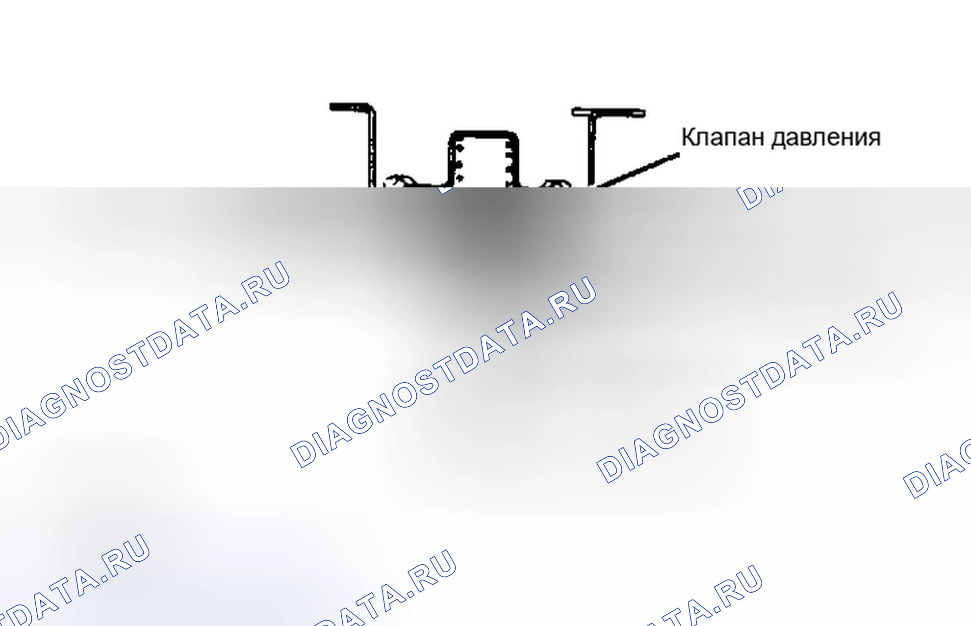 Рис. 7: Испытательный обратный клапан (626) Обратный клапан расположен рядом с топливным баком.. Mazda 626 GC