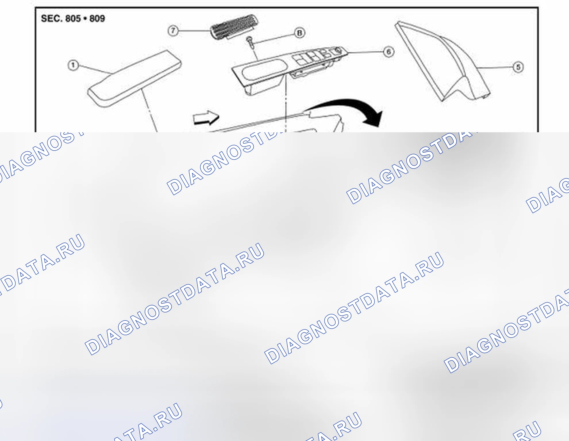 Рис. 18: ПЕРЕДНЯЯ ДВЕРЬ. Nissan Sentra B16 рестайлинг