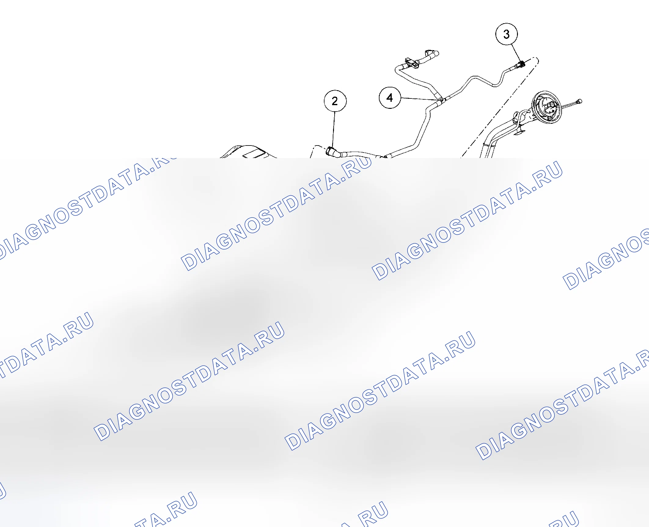 Рис. 7: Клапан сборки трубки контроля паров топлива. Hyundai Matrix I