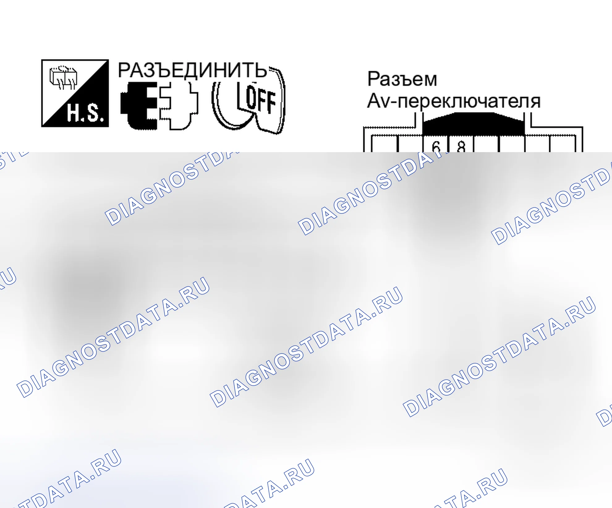 Рис. 60: Проверка линии связи Av (между блоком управления дисплеем и переключателем АВ). Honda Mobilio Spike I