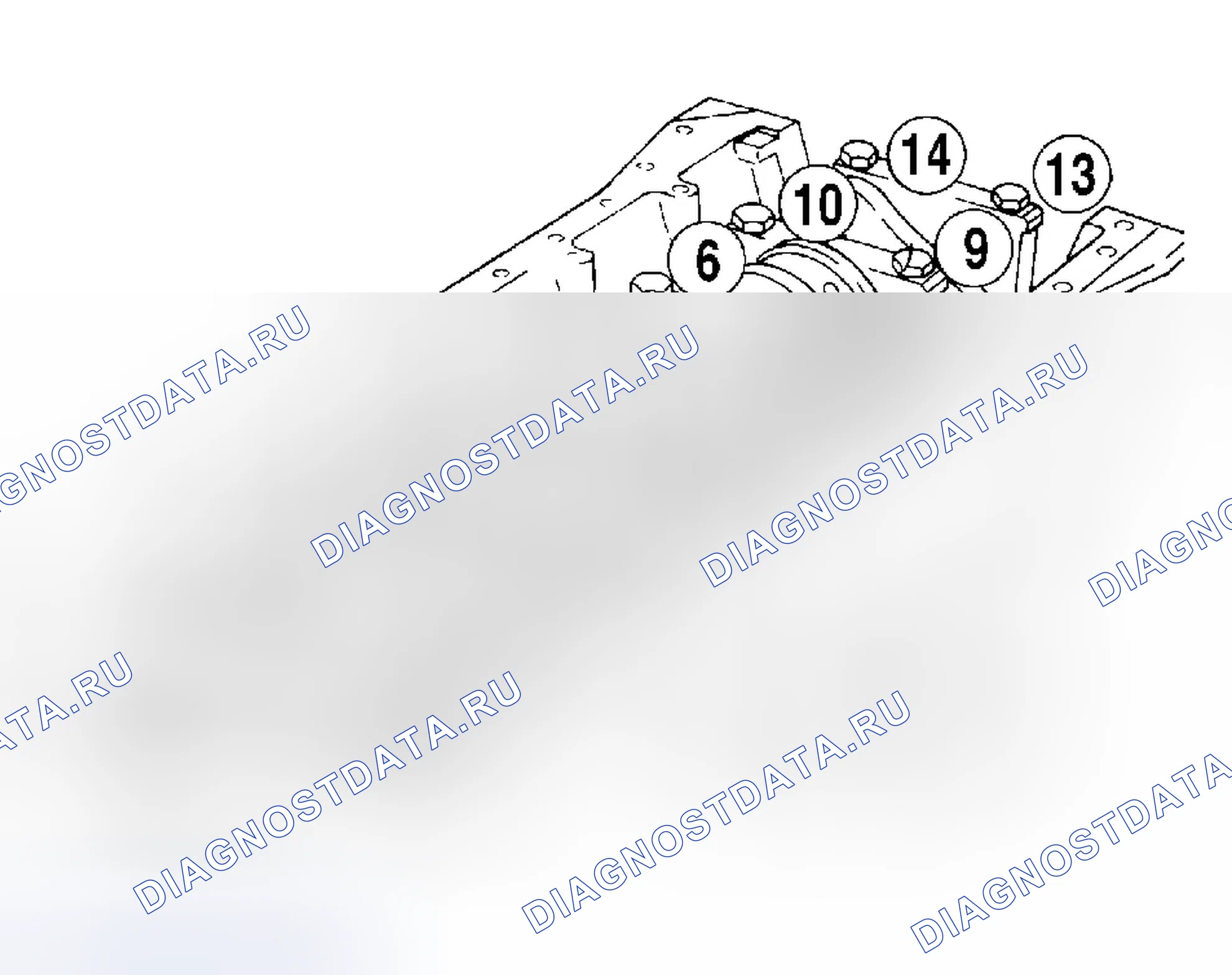Рис. 40: Коленчатый вал и коренные подшипники. Dodge Cab & Chassis Dakota 