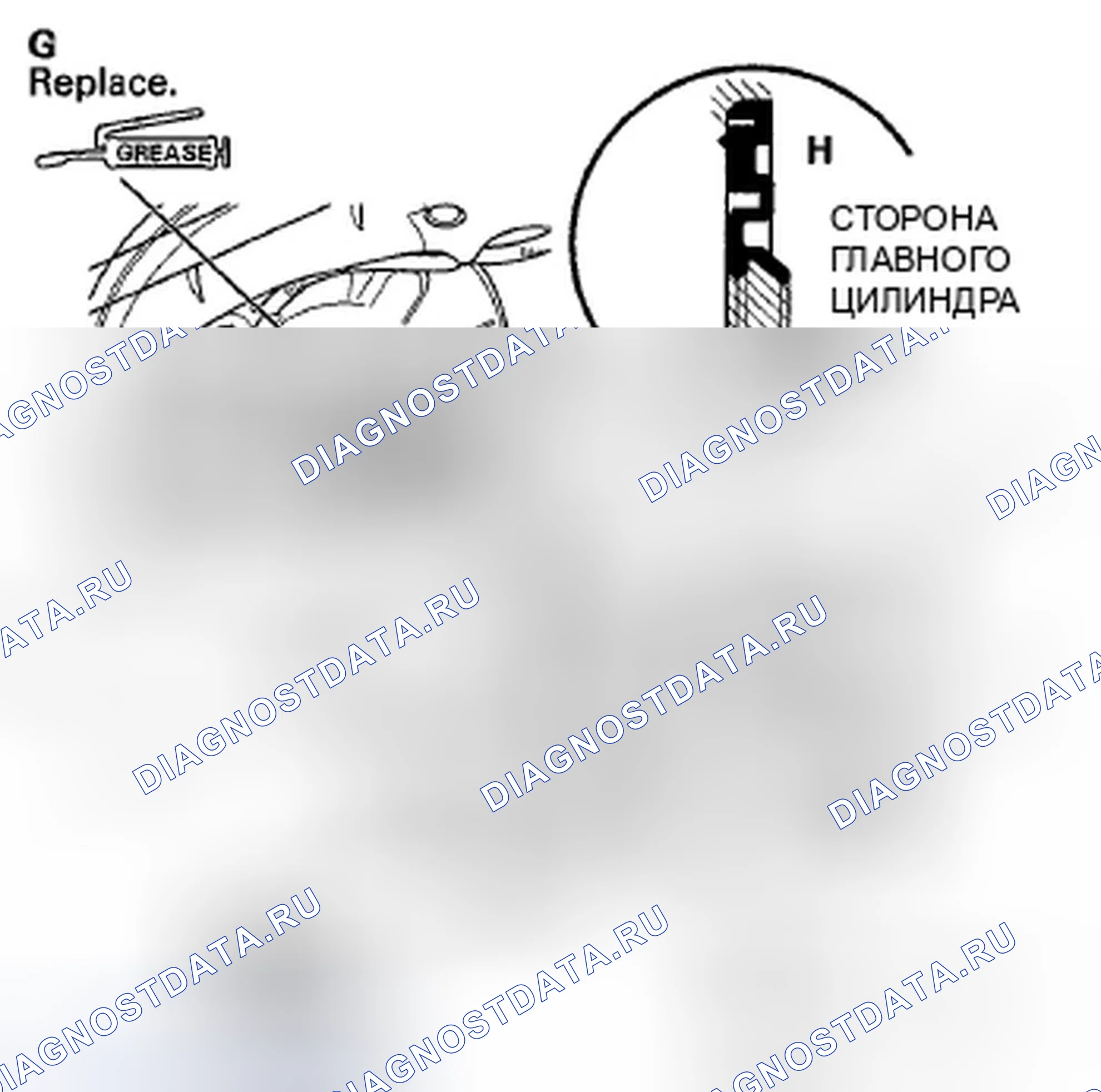 Рис. 35: Замена главного цилиндра. Honda Crosstour I
