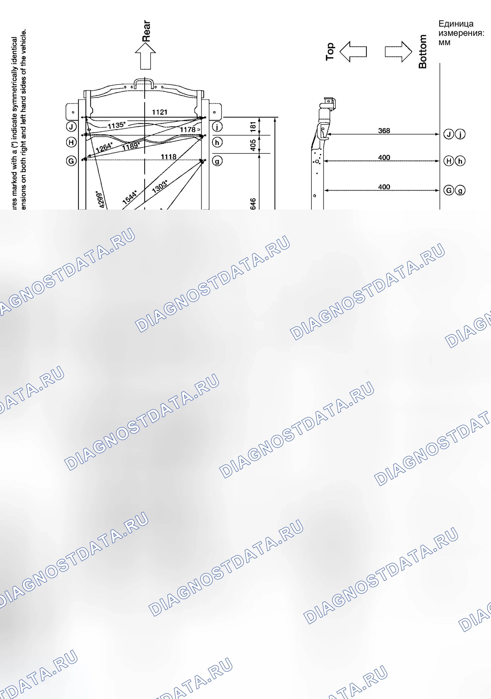 Рис. 194: ИЗМЕРЕНИЕ. Honda Jazz I