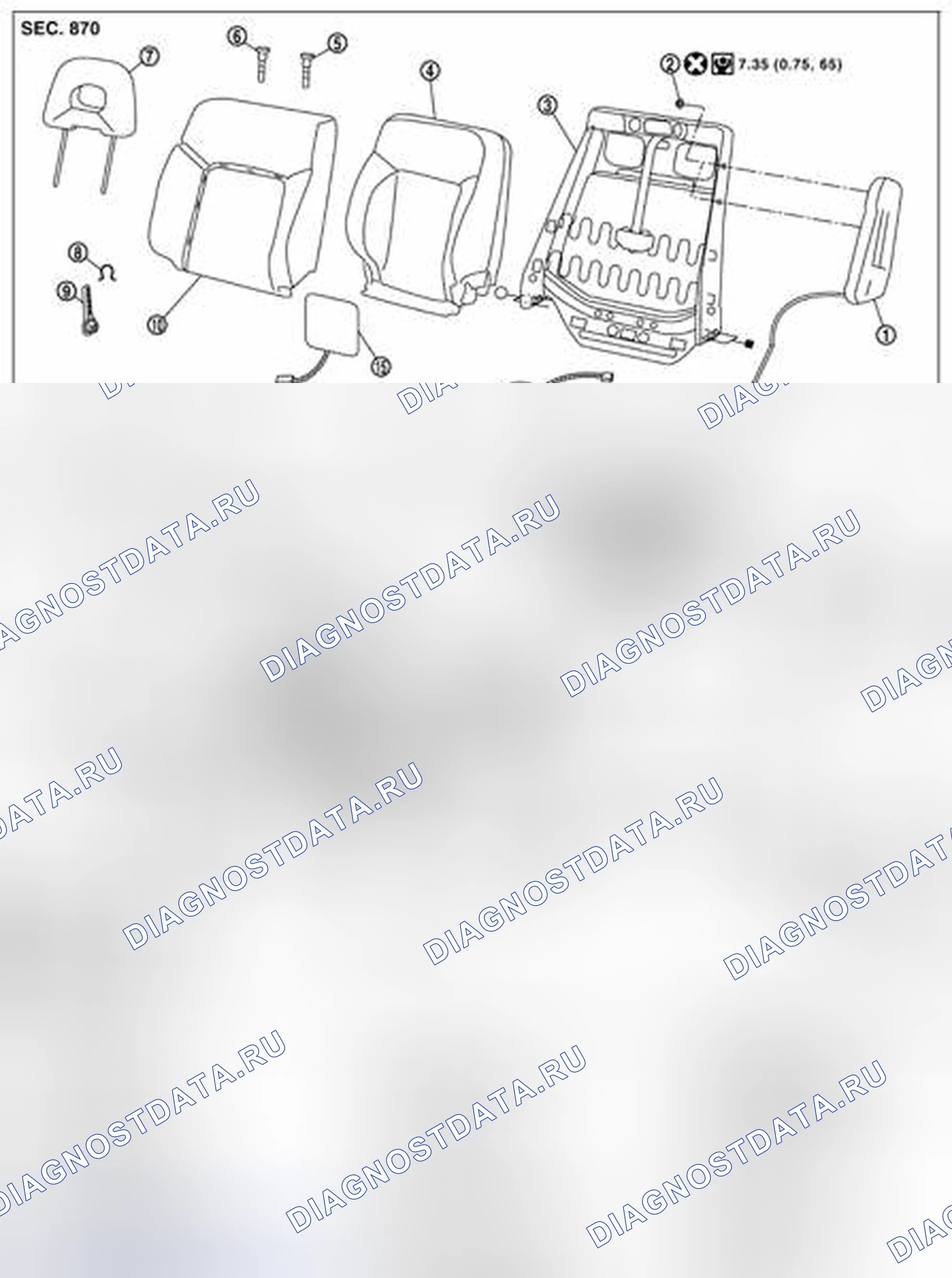 Рис. 30: СИЛОВОЕ СИДЕНЬЕ. Nissan X-Trail I