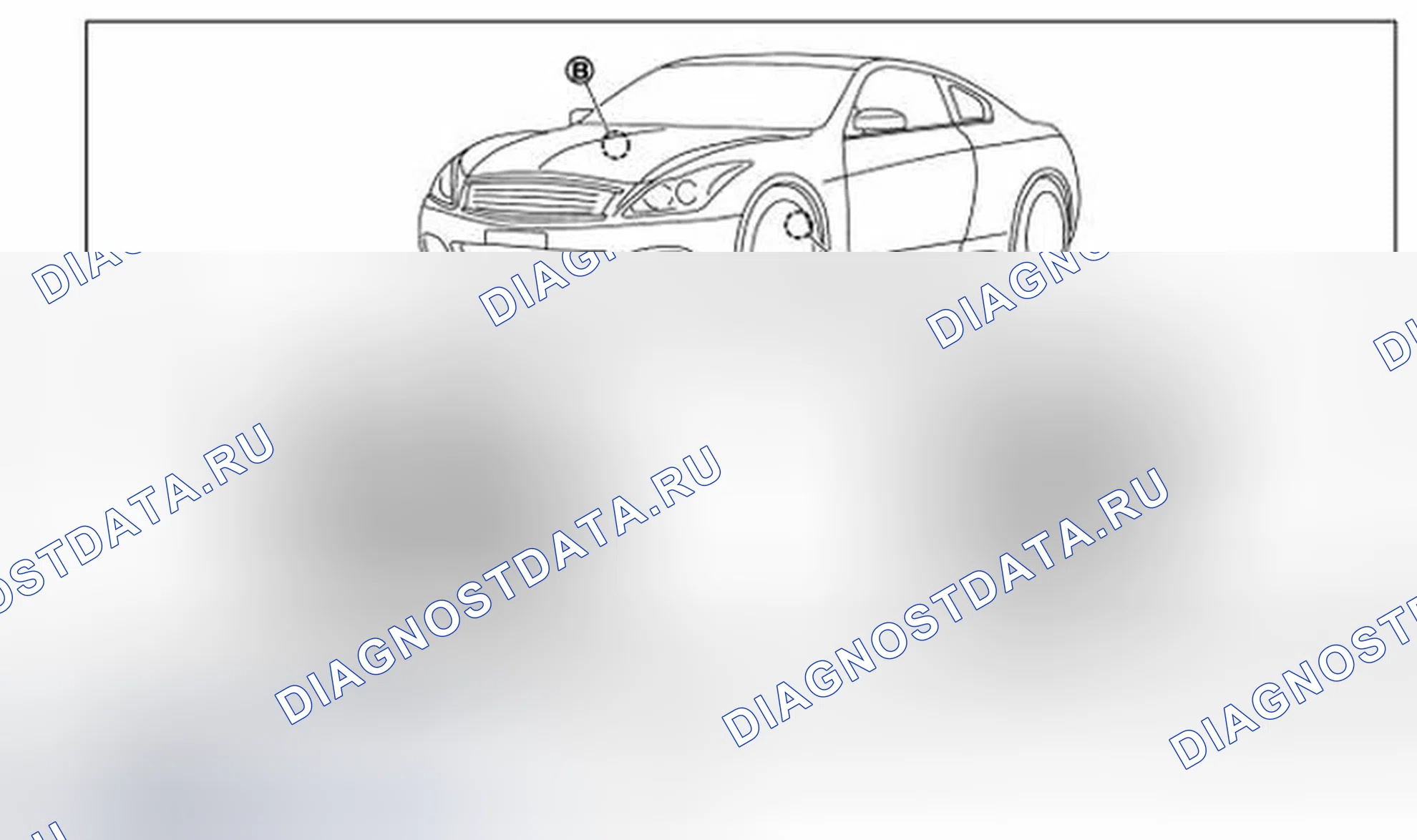 Рис. 24: Расположение компонентов. Infiniti Q60 I