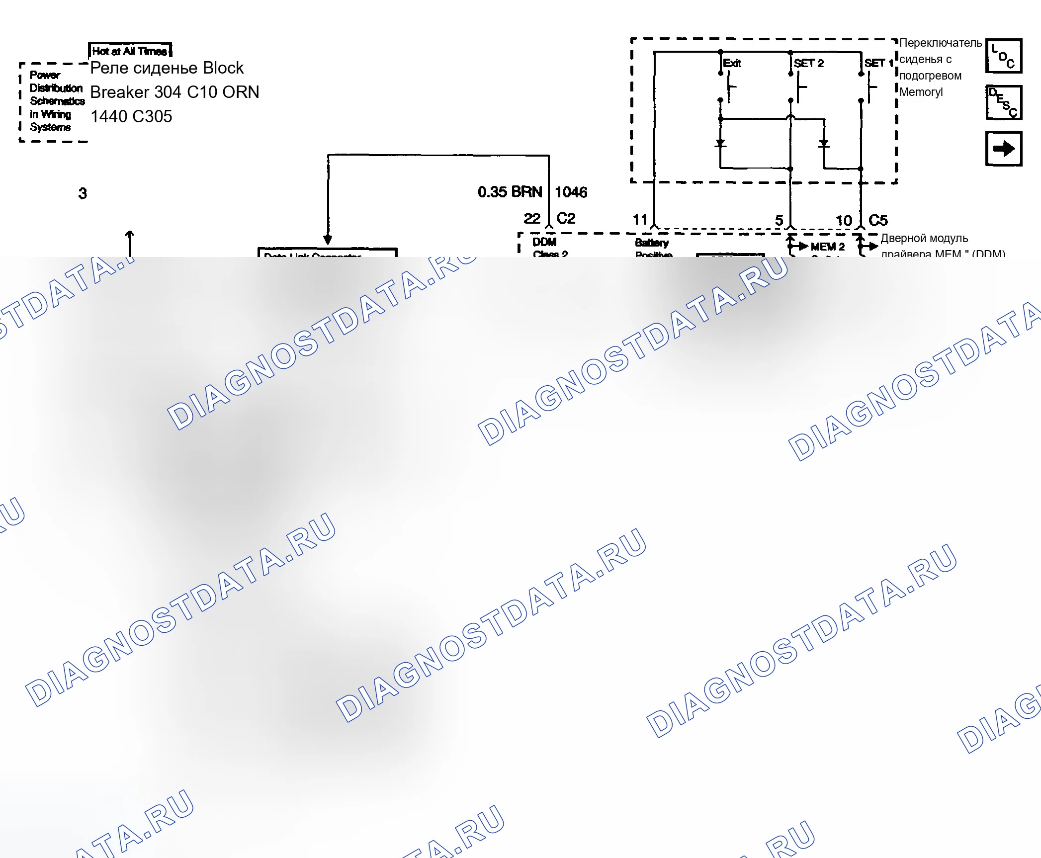 Рис. 8: Схема посадочных мест в памяти. Chevrolet Silverado 1500 HD 