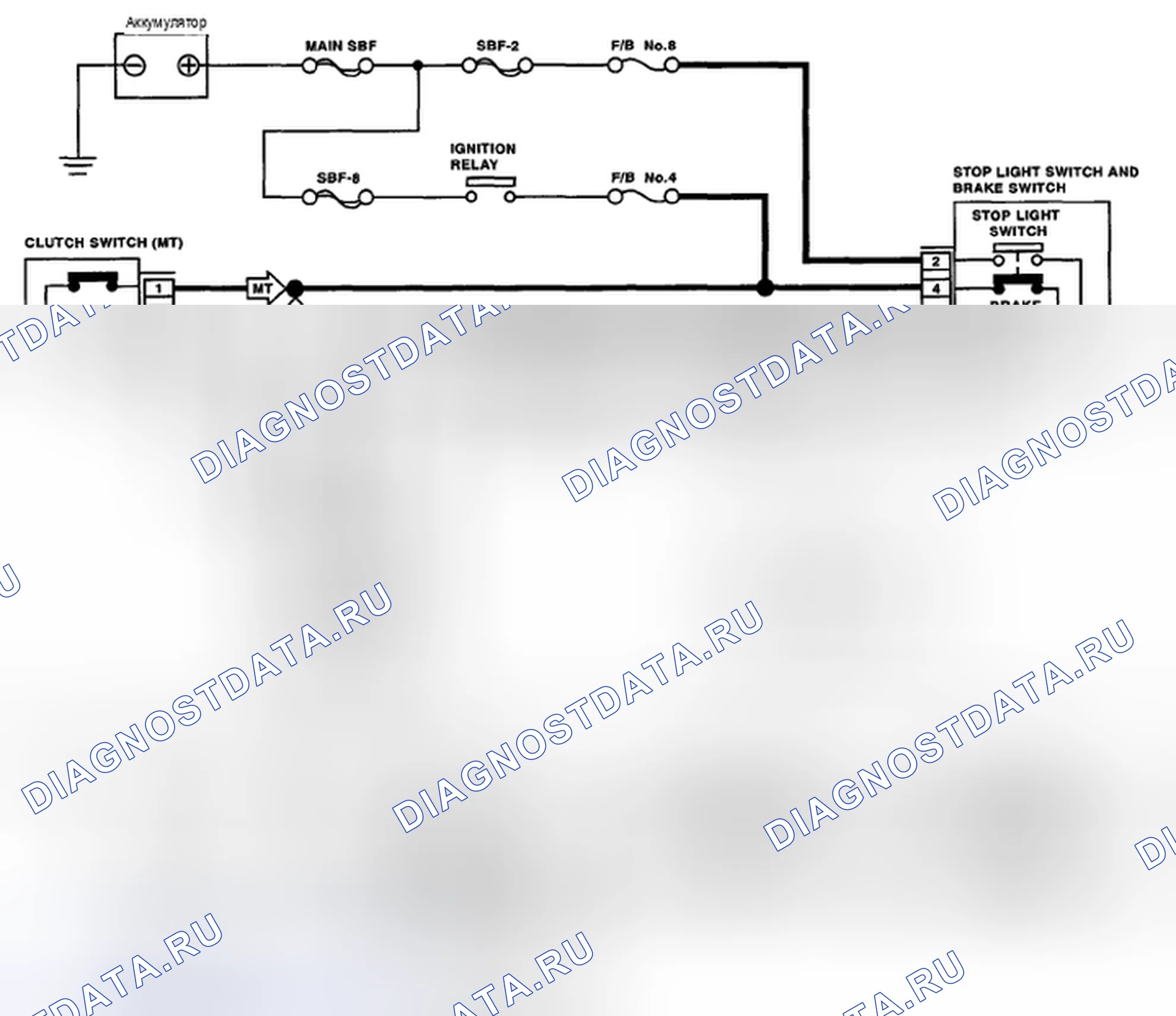 Рис. 9: электросхема. Subaru Legacy BL/BP рестайлинг