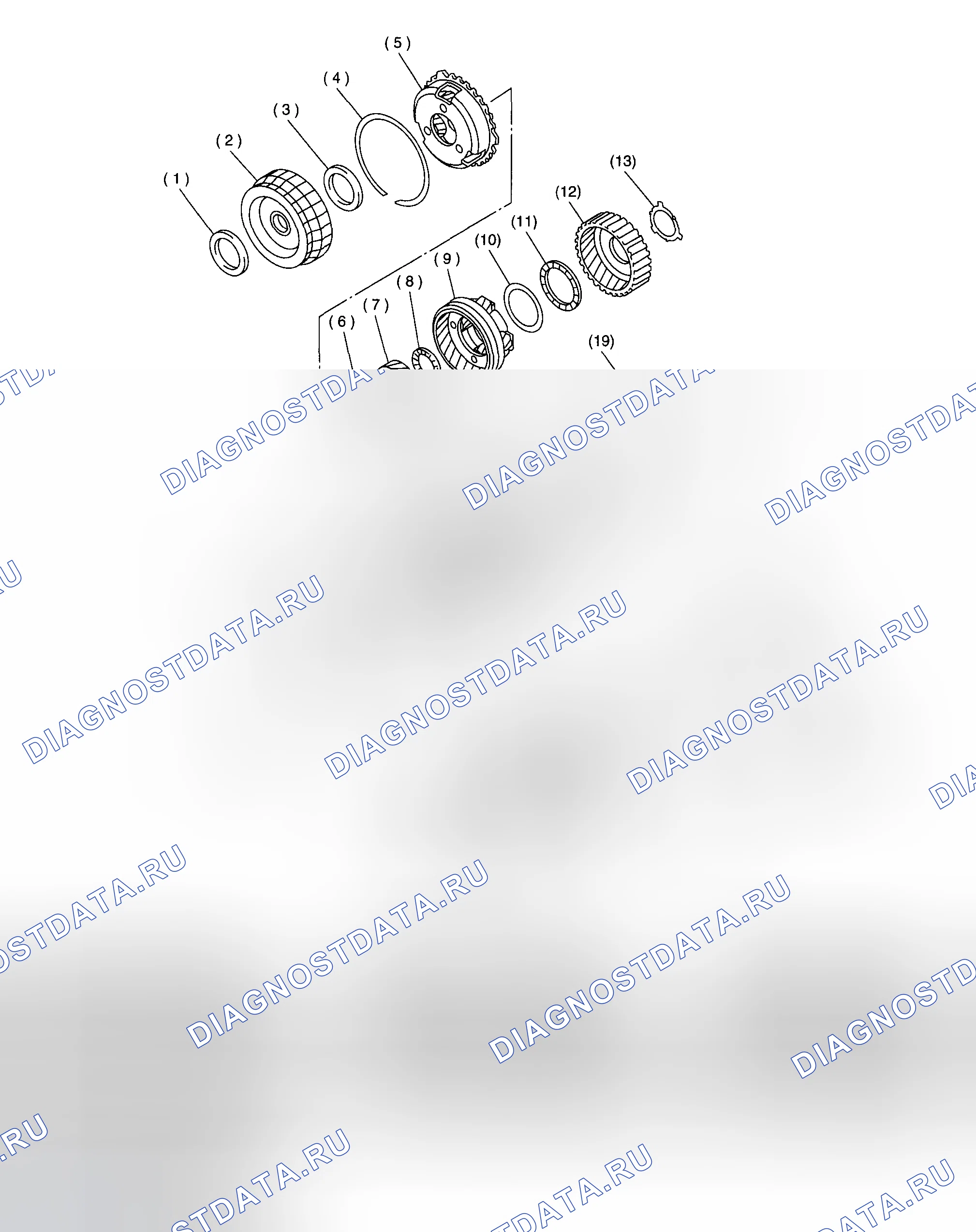 Рис. 109: ПЛАНЕТАРНАЯ ПЕРЕДАЧА И ТОРМОЗ 2-4. Subaru Impreza GD/GC/GG рестайлинг