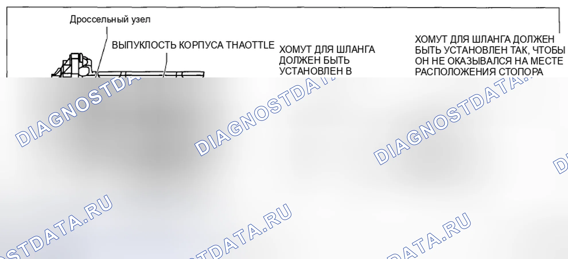 Рис. 12: Примечание по монтажу воздушного шланга. Mazda CX-5 I