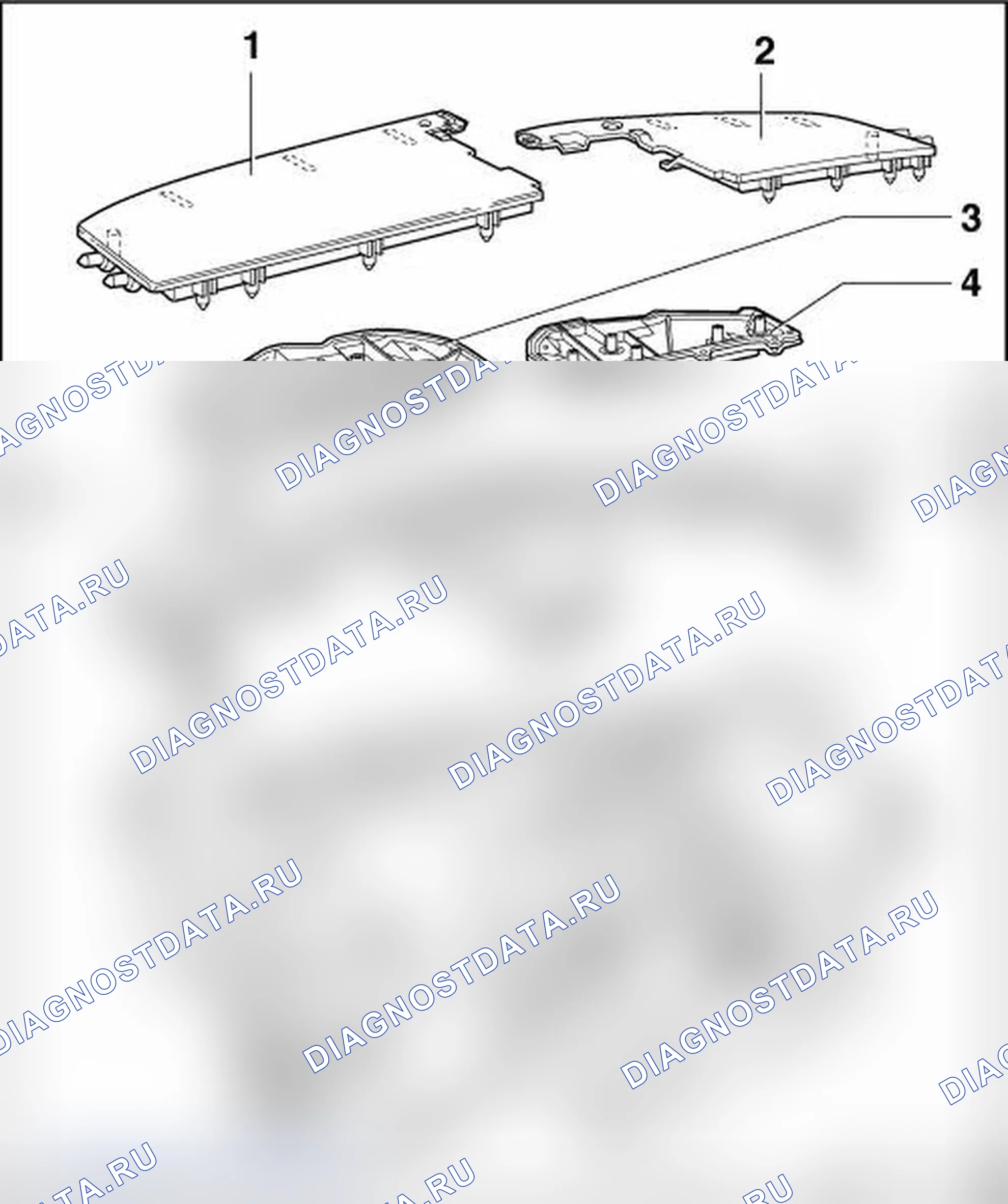 Рис. 23: ВОЗДУХОВЫПУСКНАЯ ПАНЕЛЬ ДЕФРОСТЕРА. Volkswagen New Beetle A4