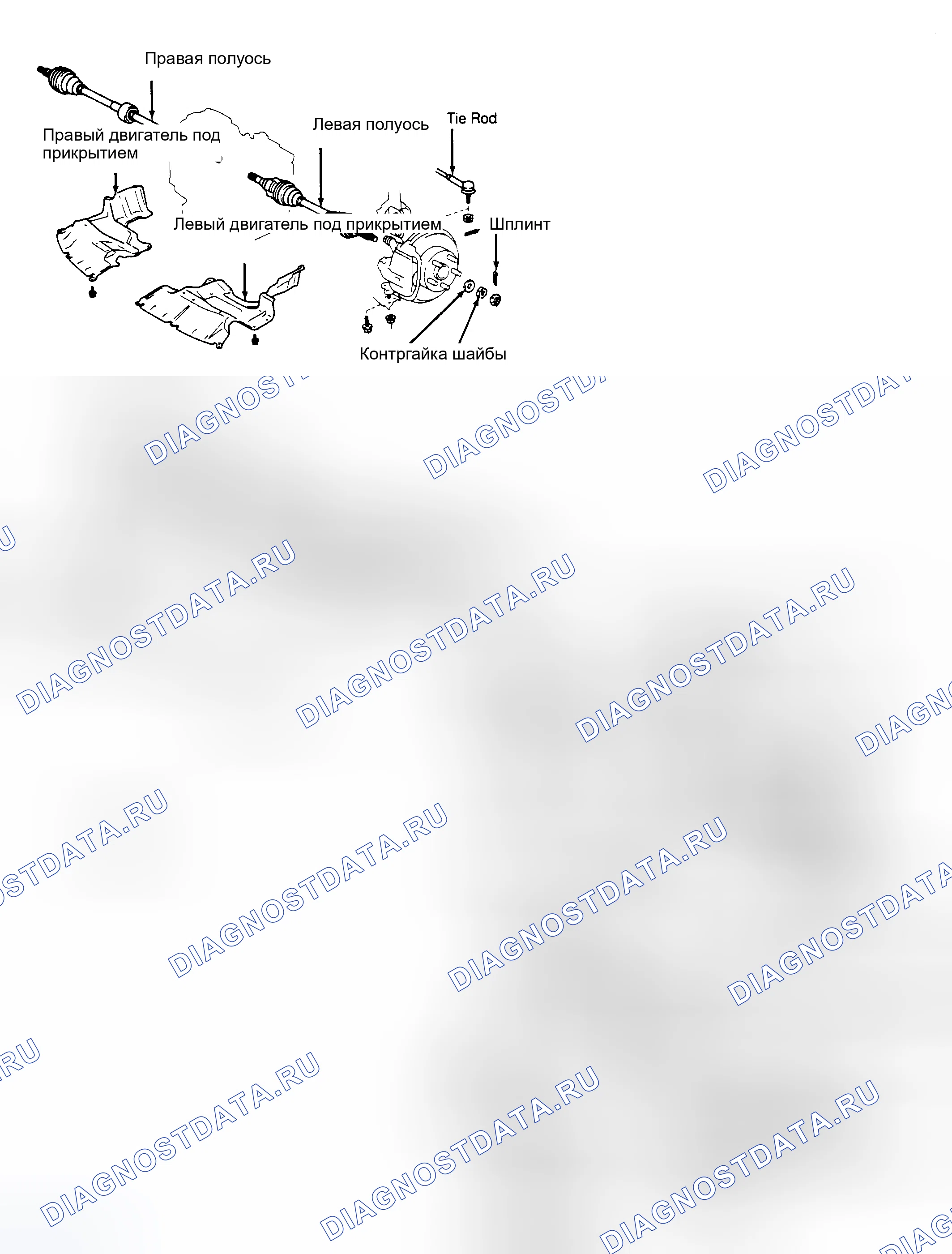 Рис. 2: Установка (Celica 2WD). Toyota Camry V30