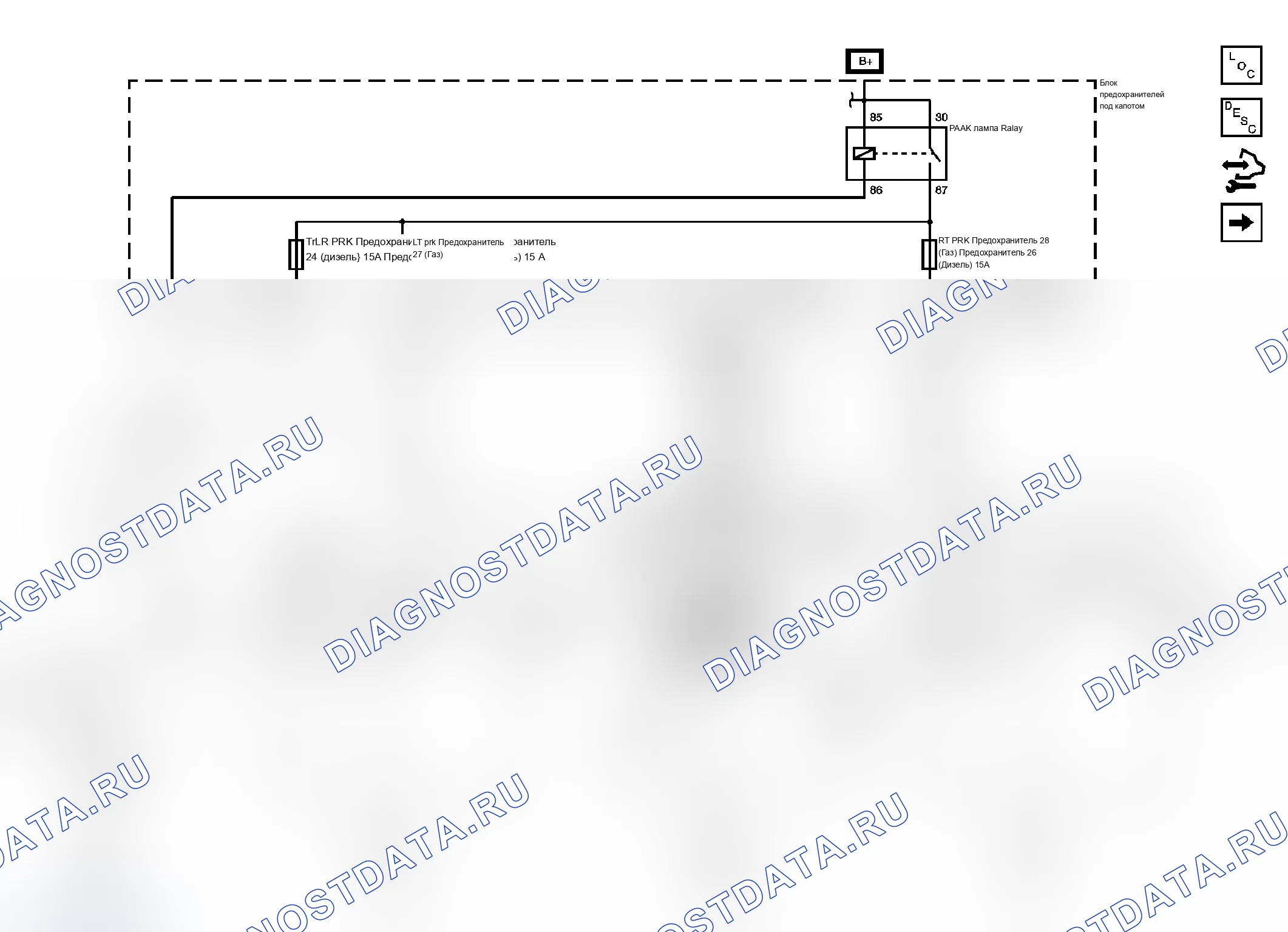 Рис. 5: Схема внешнего освещения. Chevrolet Silverado 2500 HD 