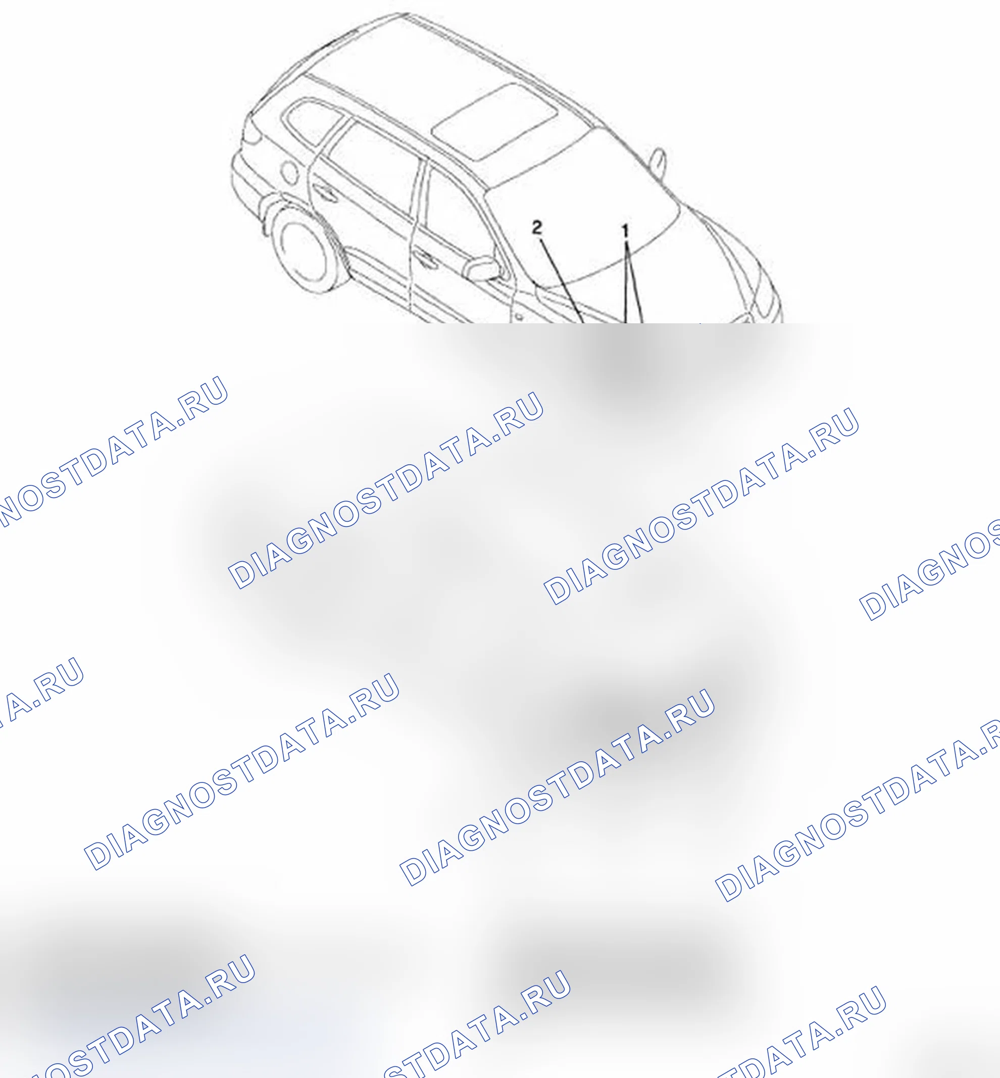 Рис. 1: РАСПОЛОЖЕНИЕ КОМПОНЕНТОВ. Hyundai Santa Fe II