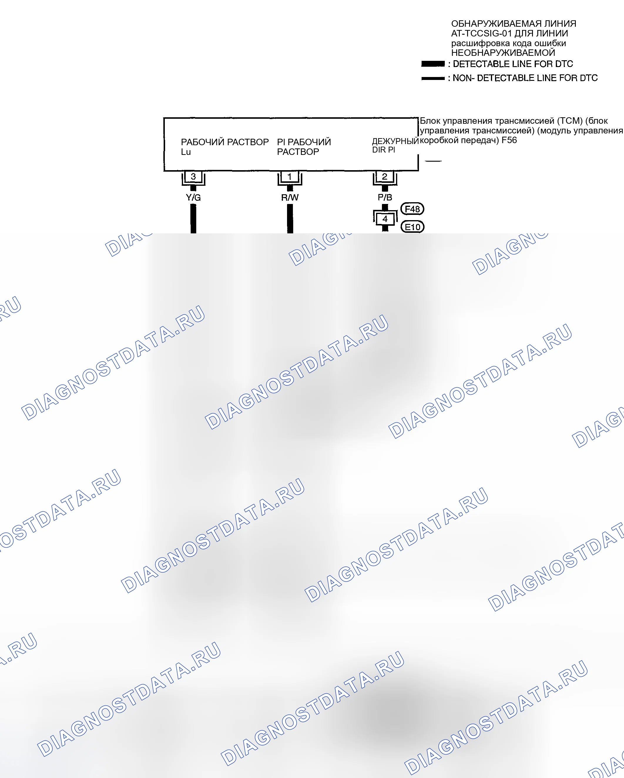 Рис. 167: электросхема - AT - TCCSIG. Nissan Sentra B15