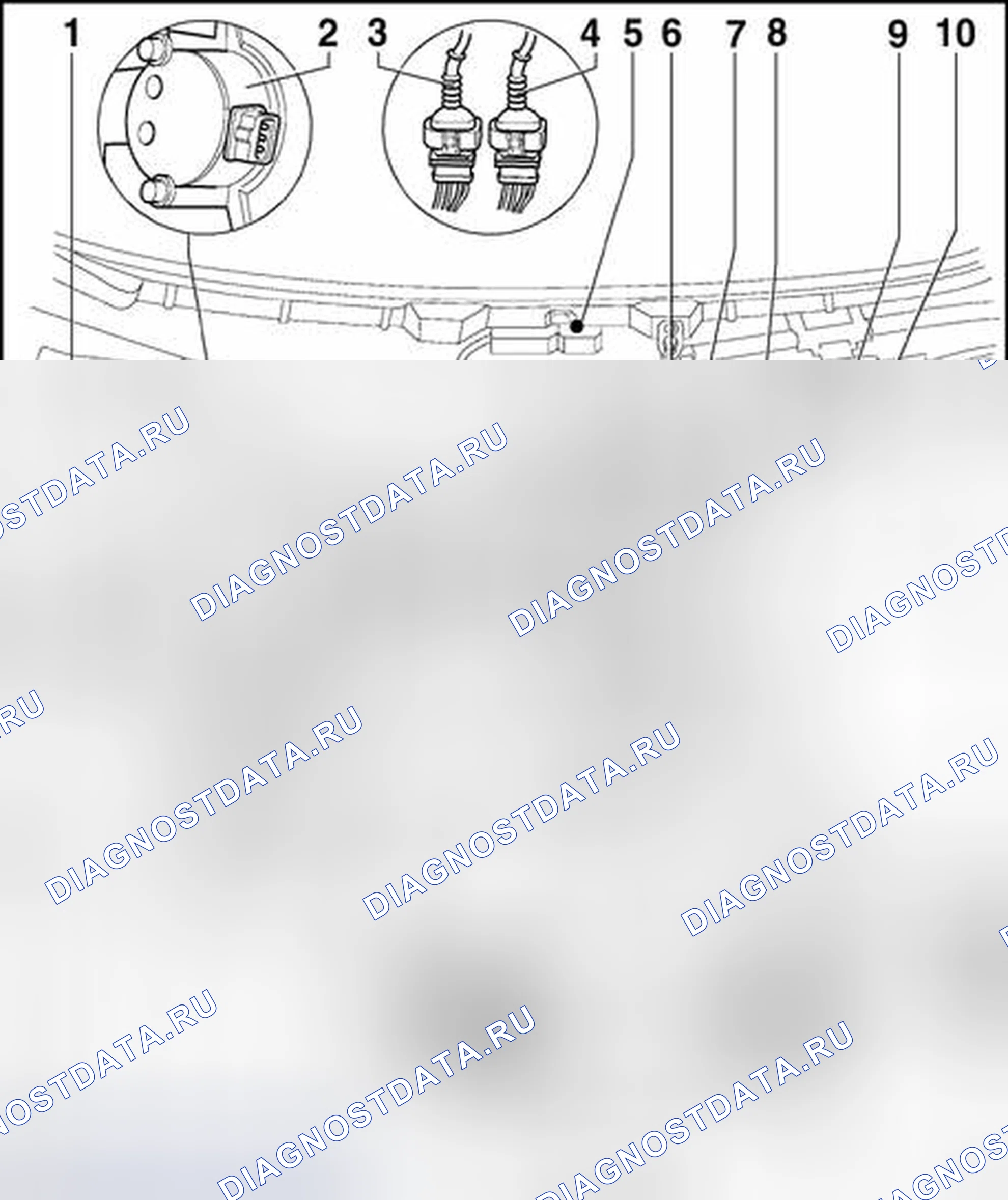 Рис. 85: Расположение компонентов, обзор. Volkswagen Golf Mk4