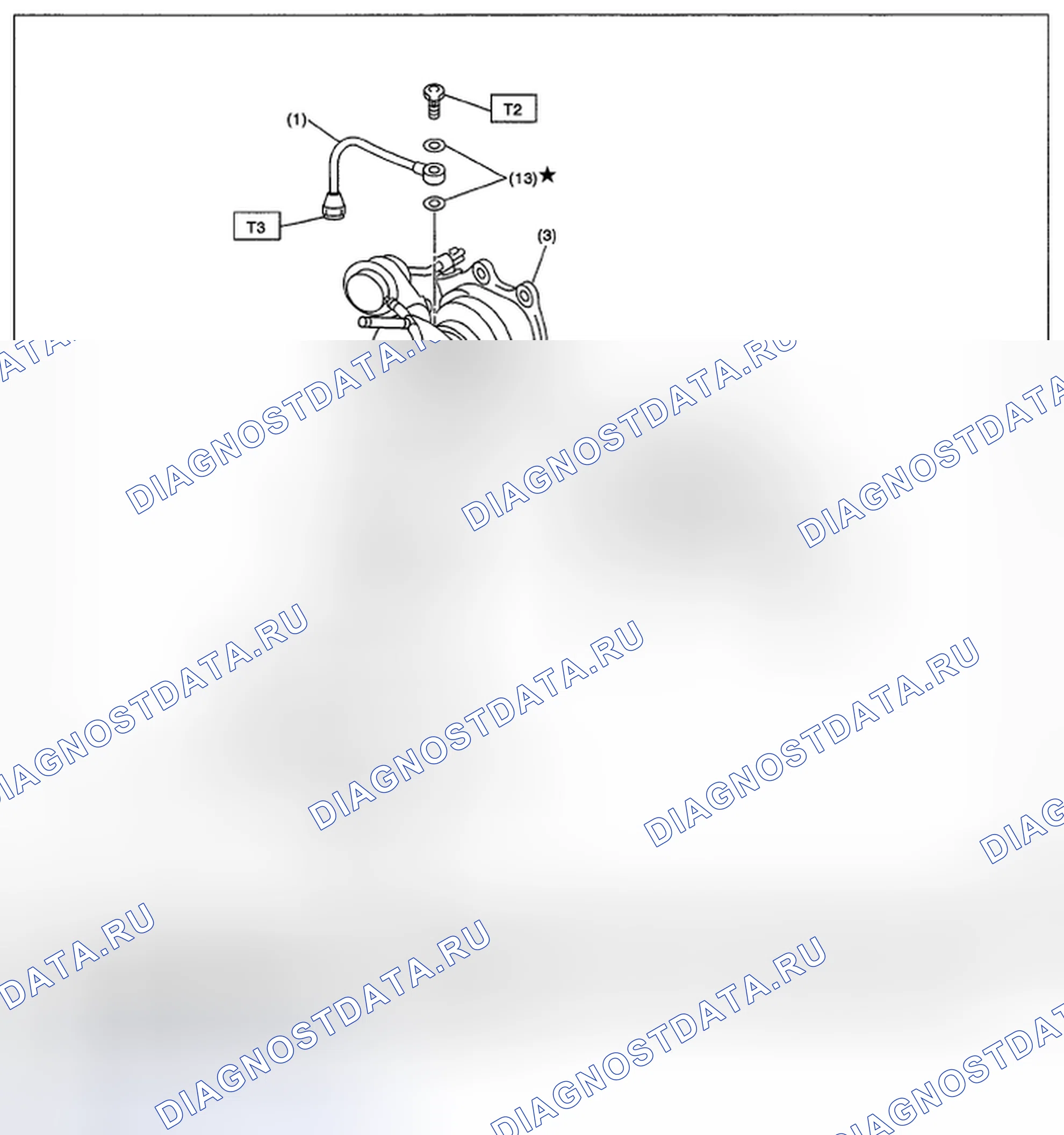 Рис. 38: ТУРБОНАГНЕТАТЕЛЬ. Subaru Impreza GH