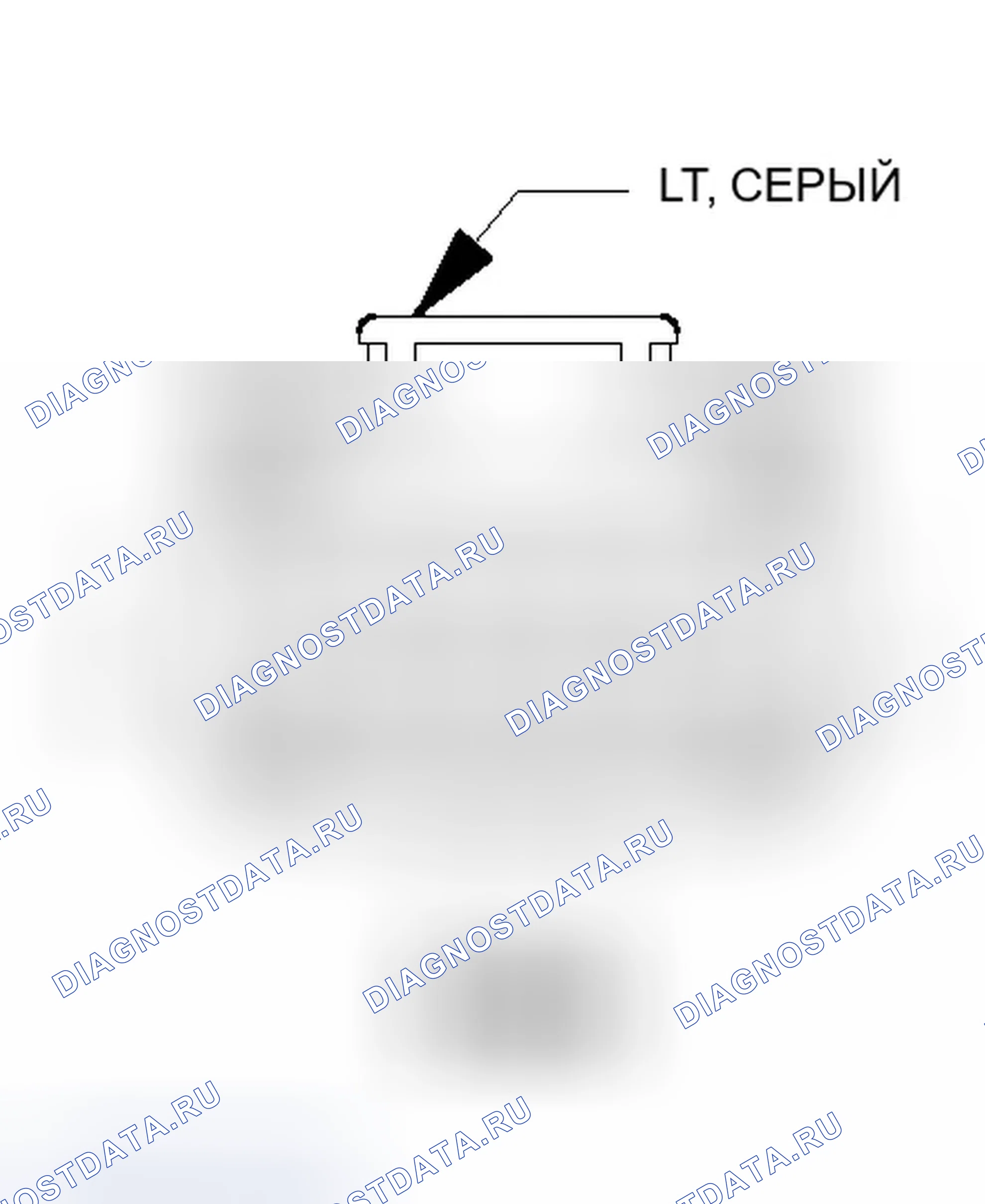 Рис. 33: Вид с торца встроенного соединителя со стороны корпуса (C303). Chrysler Pacifica CS