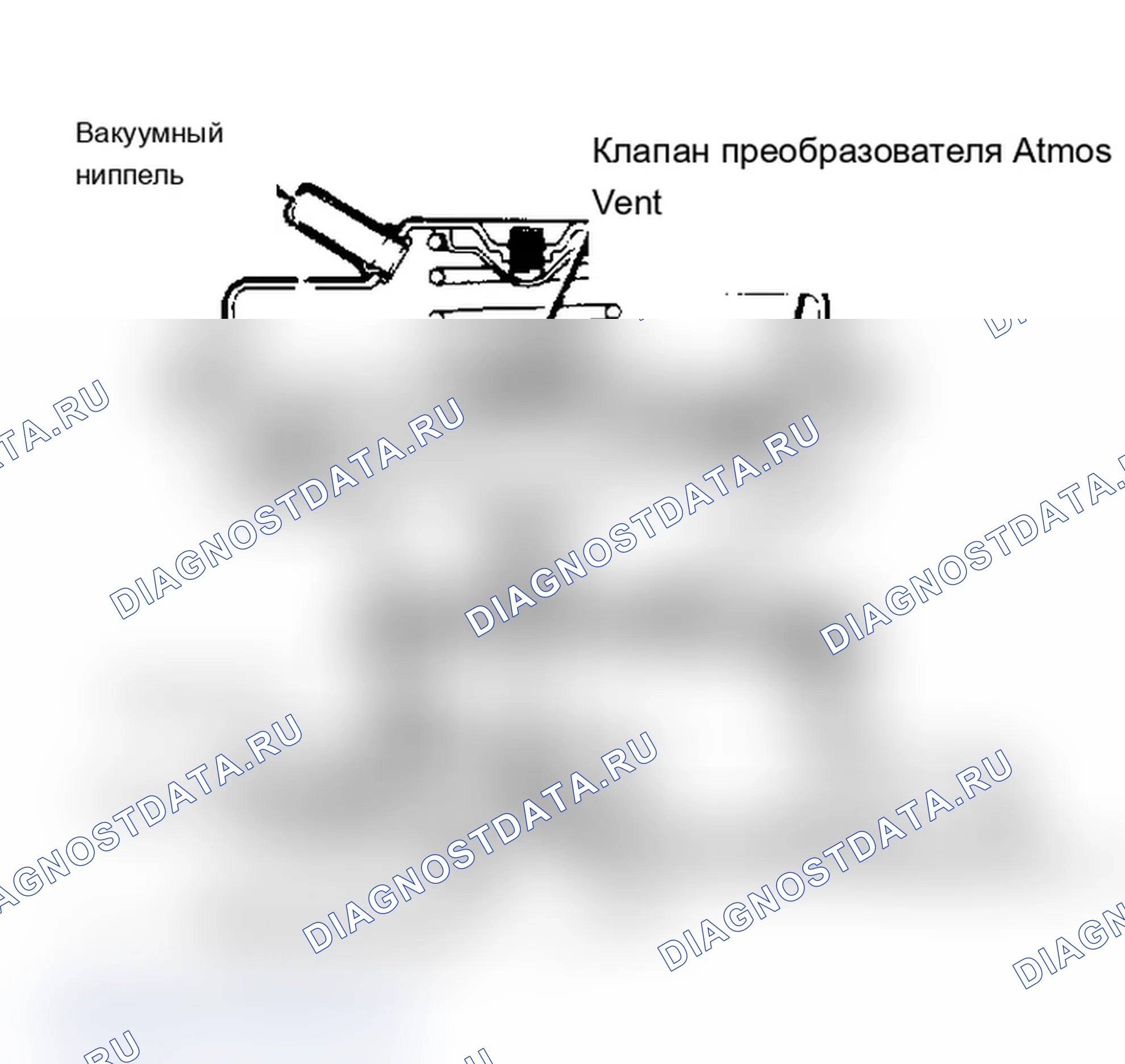 Рис. 47: Клапан рециркуляция отработавших газов со встроенным датчиком противодавления Клапан не может быть открыт вакуумом до тех пор, пока выпускное отверстие не будет закрыто противодавлением выхлопных газов.. Ford RV Cutaway E350 
