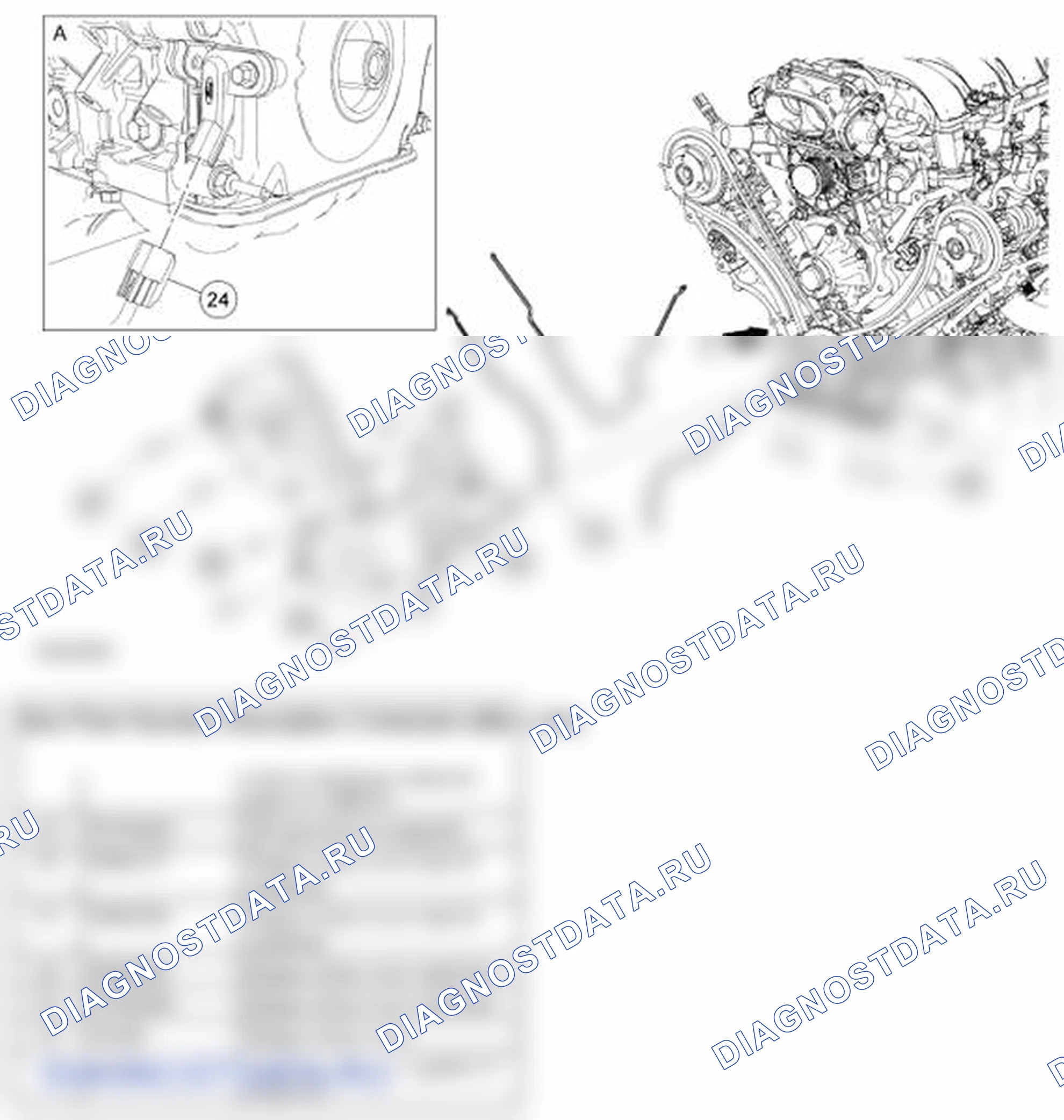Рис. 37: Идентификация компонентов передней крышки двигателя (2 из 2). Ford Mustang V