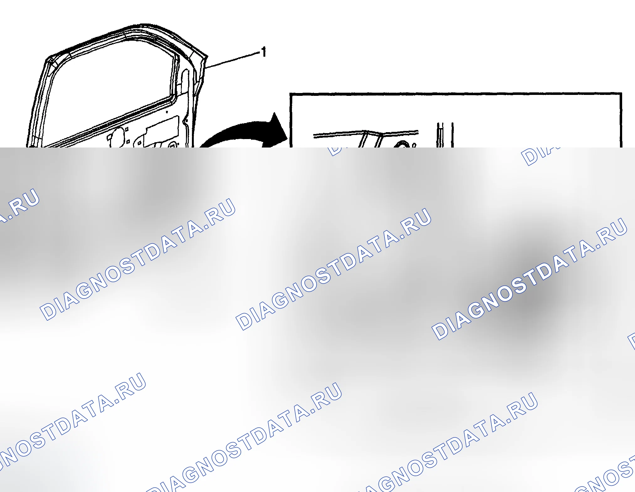 Рис. 19: Дверь громкой связи Lf. Chevrolet TrailBlazer I