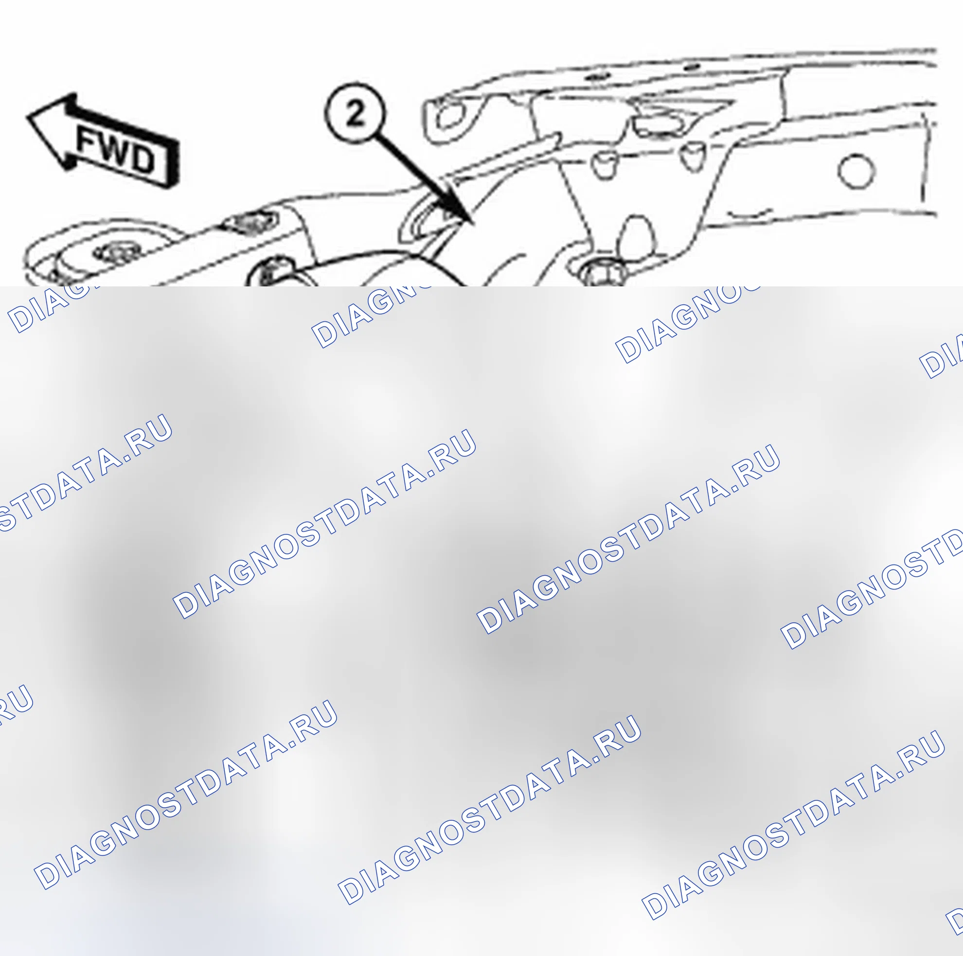 Рис. 57: ФРОНТАЛЬНЫЙ УДАР ДАТЧИКА. Dodge Caliber I
