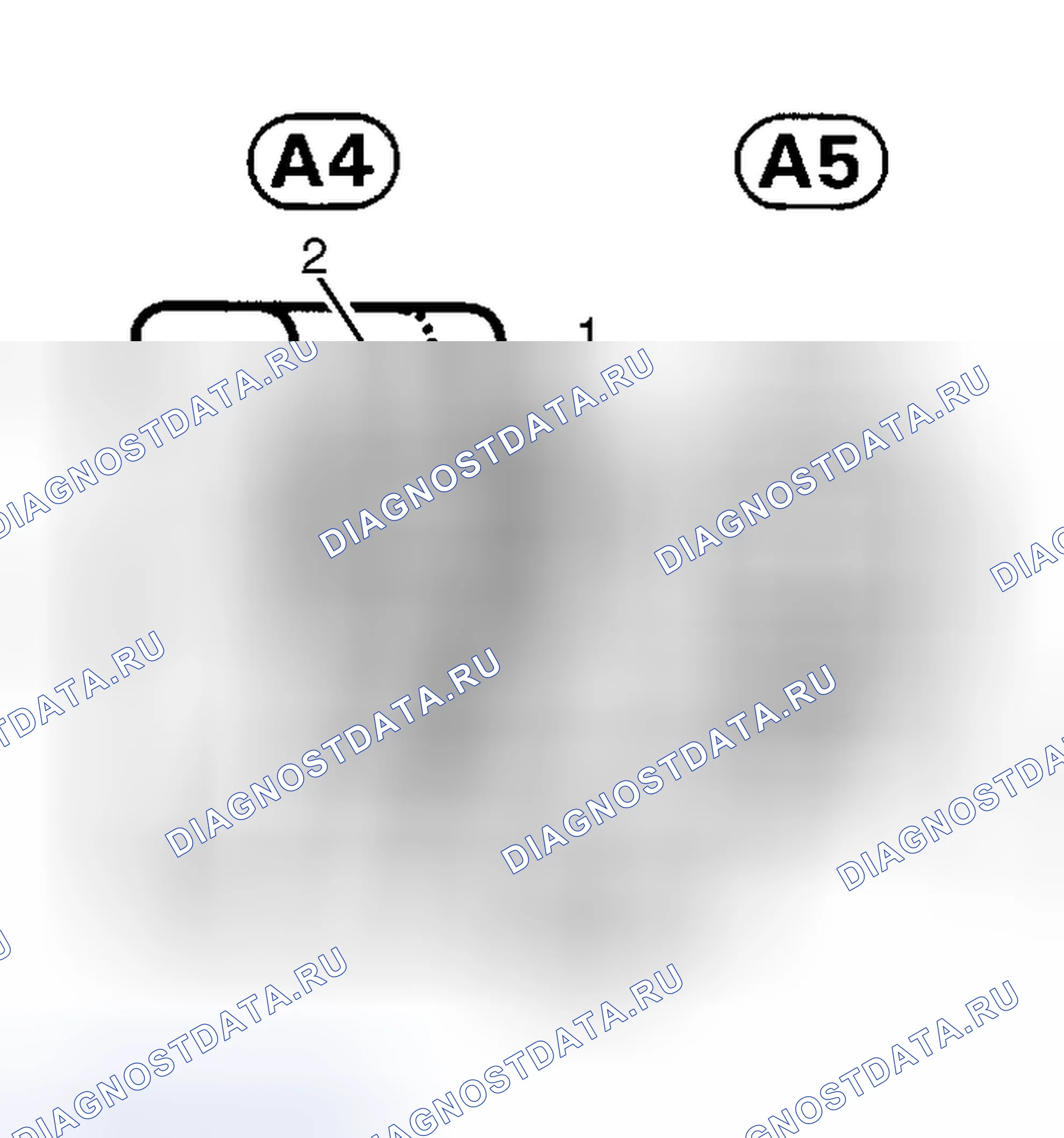 Рис. 4: Идентификация клемм разъема кабеля привода ABS 1997 без TRAC. Honda Accord I