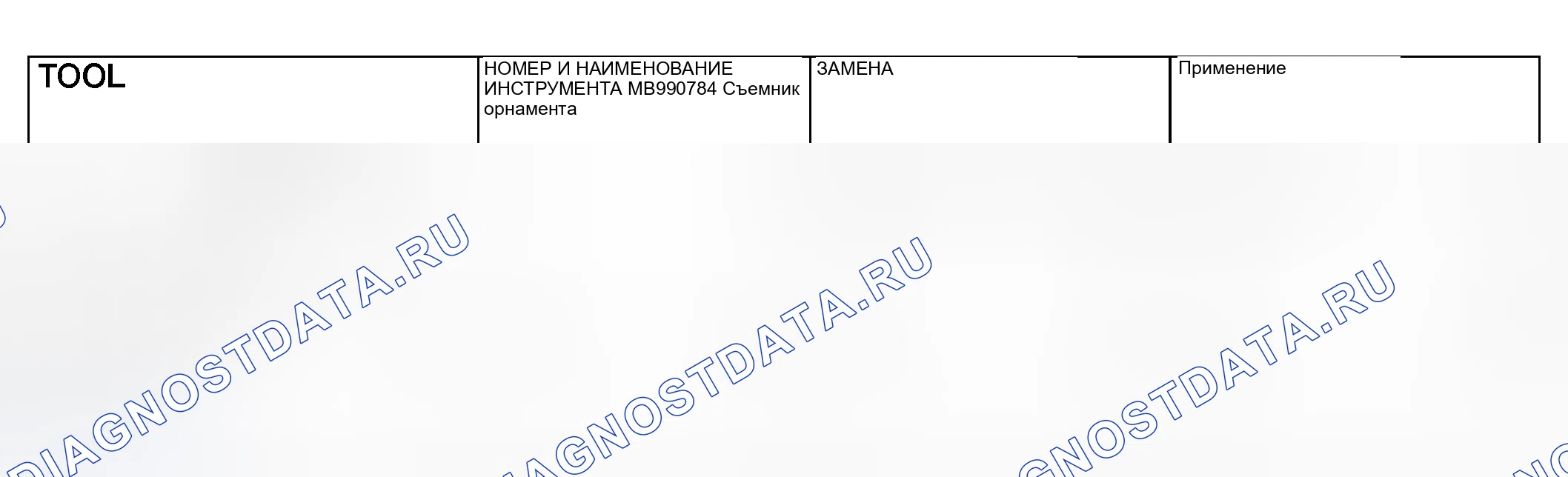 Рис. 11: СПЕЦИАЛЬНЫЙ ИНСТРУМЕНТ. Mitsubishi Lancer IX рестайлинг