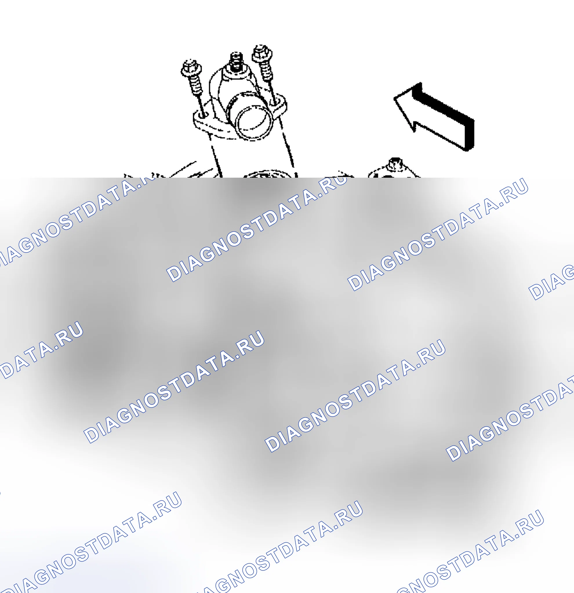 Рис. 530: Отвод воды на выходе (L67, C, H). Hyundai Veracruz I