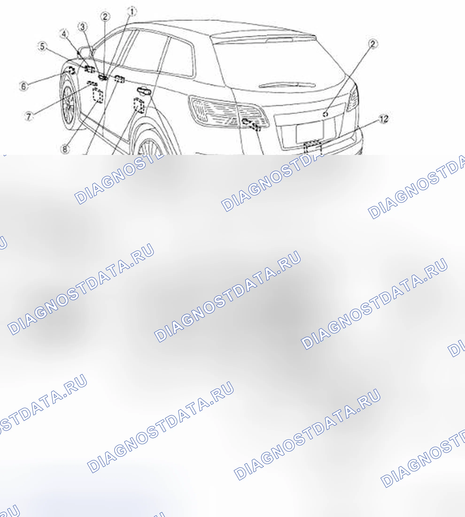 Рис. 2: Усовершенствованная система без ключа. Mazda CX-9 I