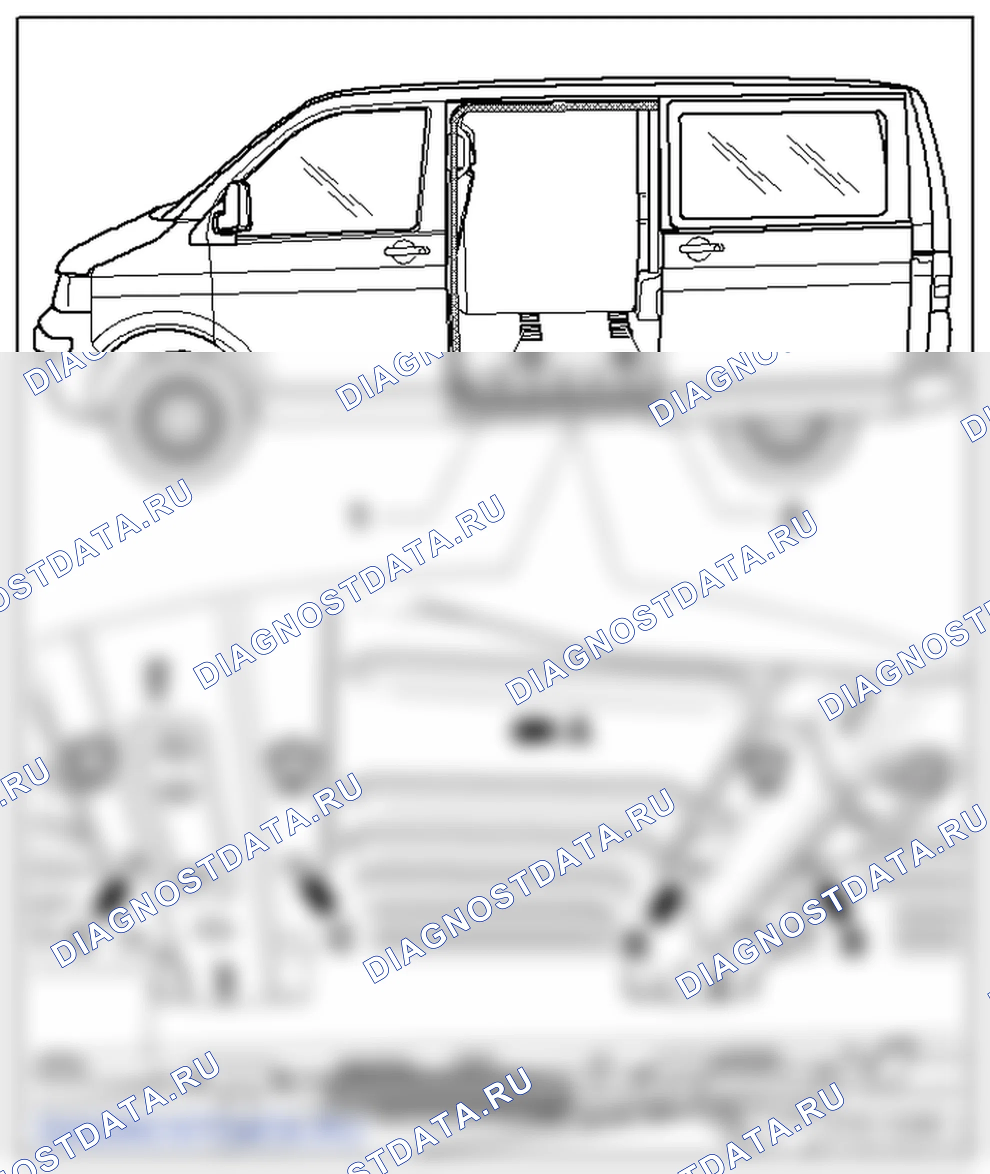 Сиденья второго ряда. Volkswagen Transporter T5
