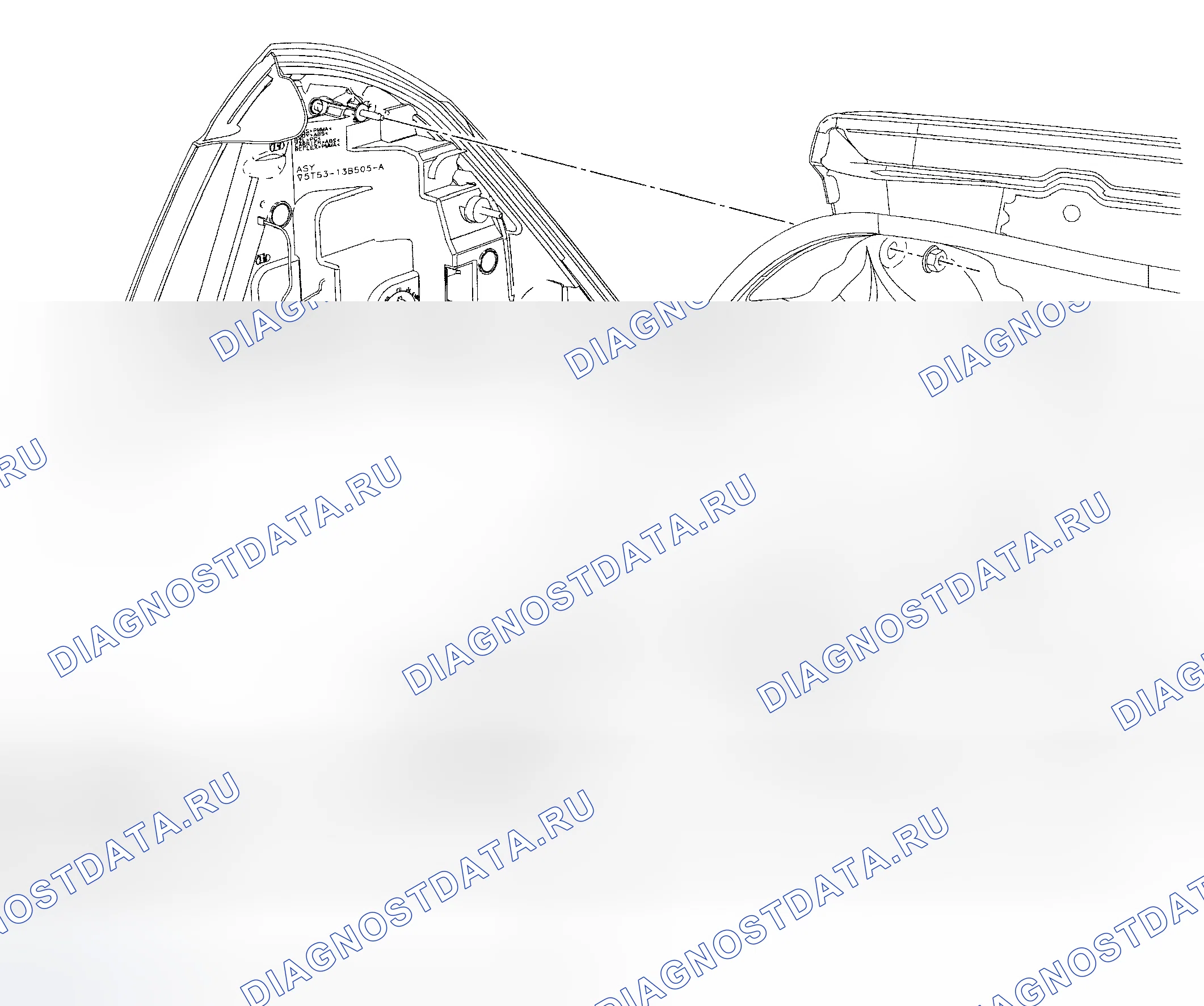 Рис. 47: Задний фонарь в сборе - пятьсот, Монтего. Ford Five Hundred I