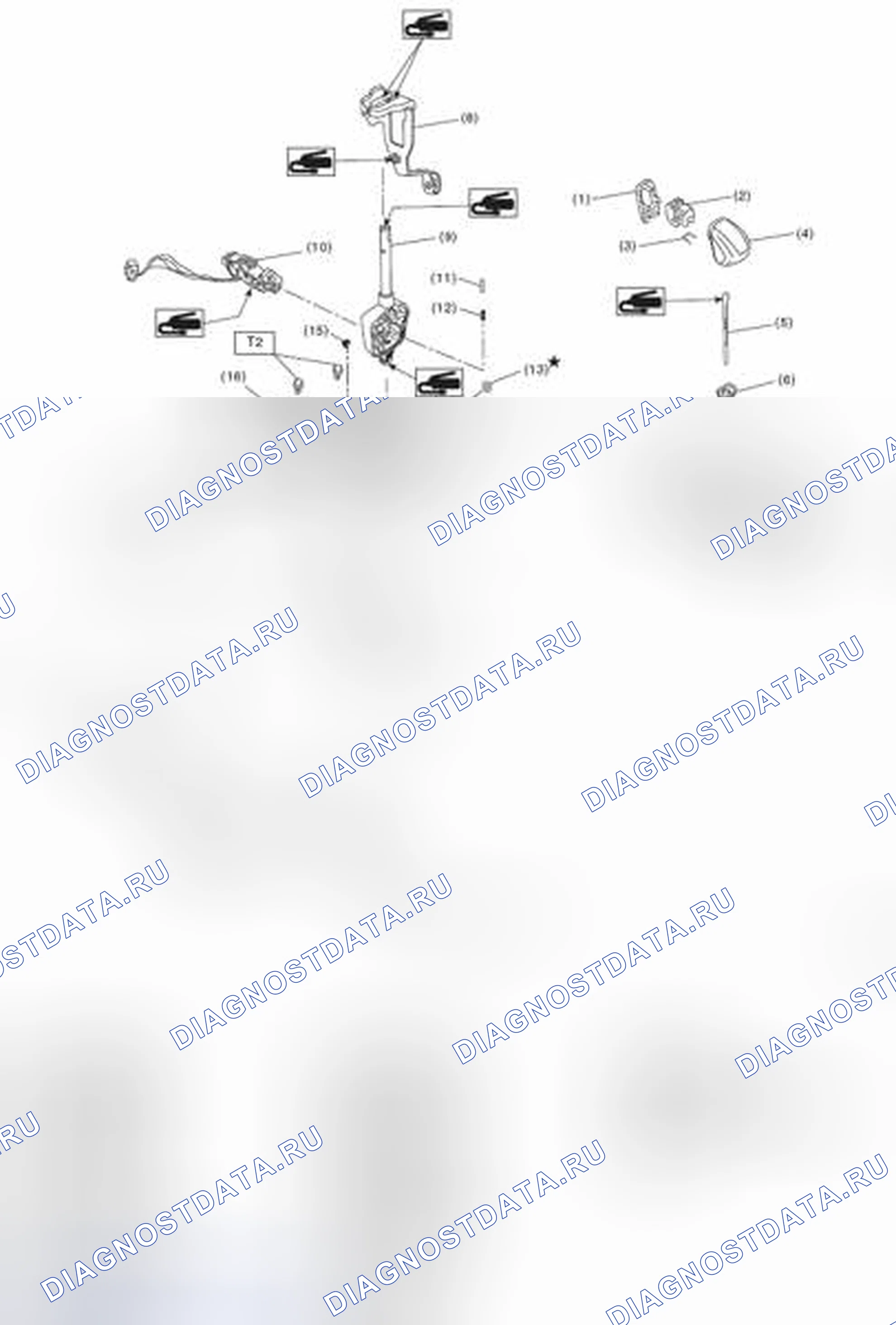 Рис. 635: РЫЧАГ ВЫБОРА. Subaru Legacy BM/BR рестайлинг