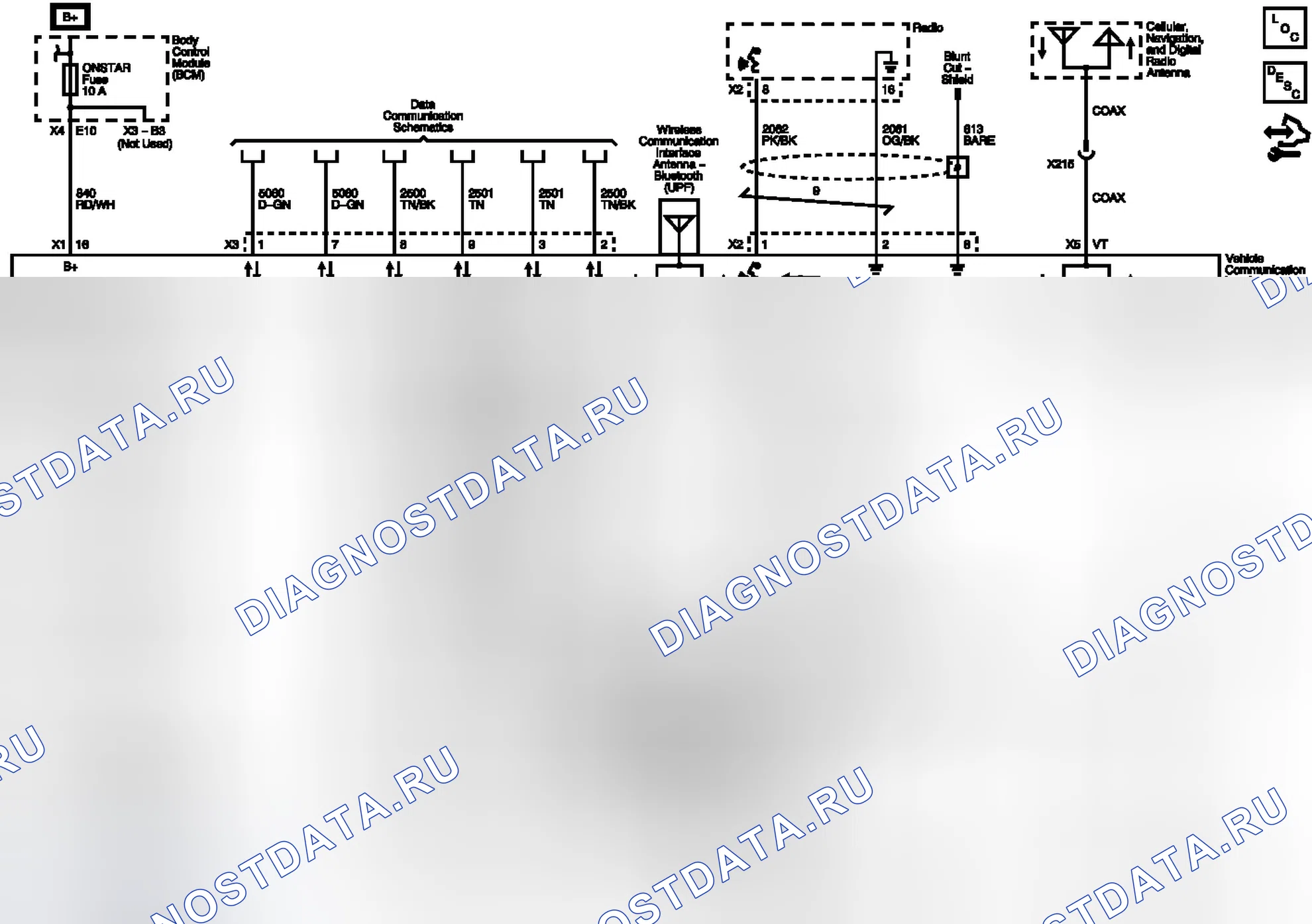 Рис. 8: Схема проводки UE1. Chevrolet Malibu VIII