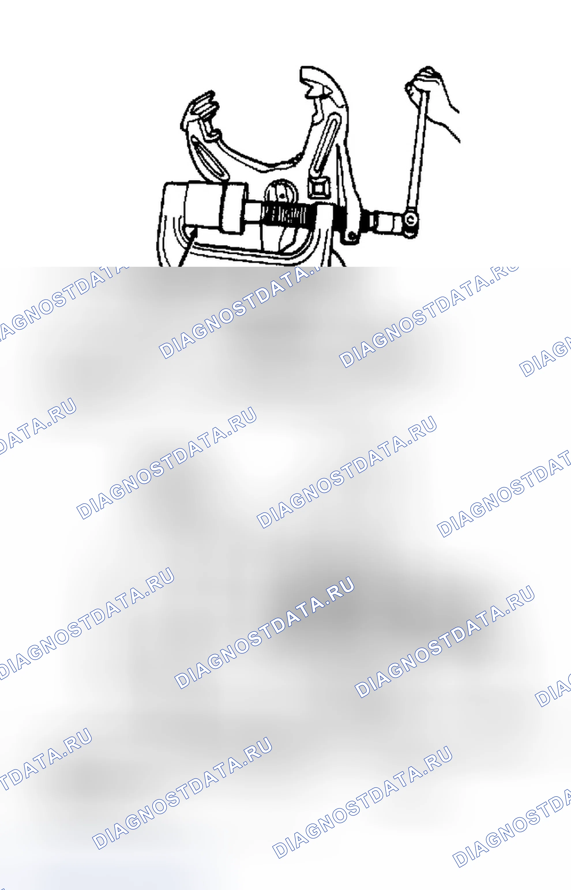 Рис. 3: Снятие и установка шарового шарнира (пикап, кроме супермодели F350). Ford Econoline E350 