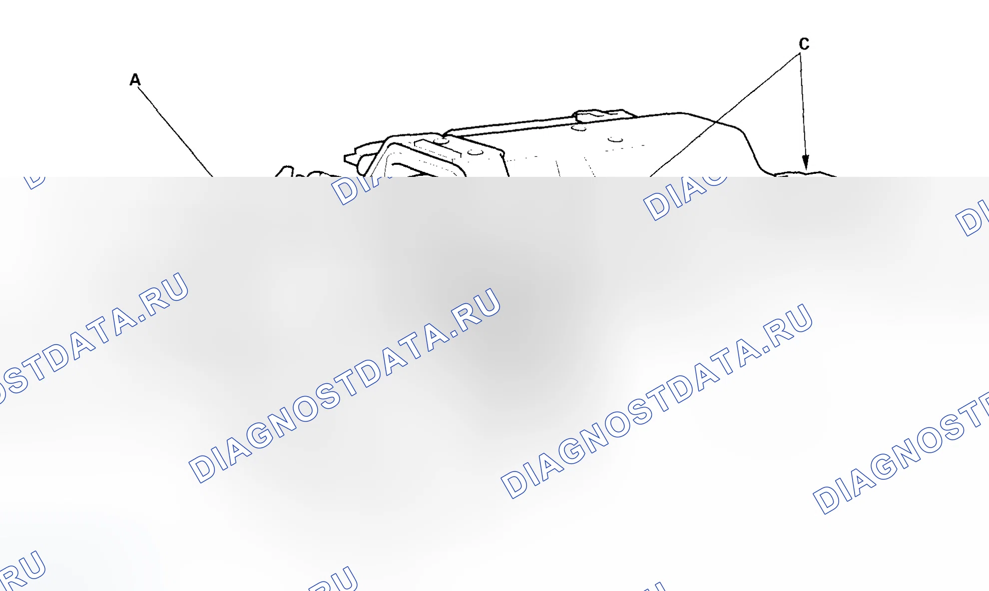 Рис. 28: Проверка / регулировка рулевой колонки / рычага наклона. Honda CR-V II