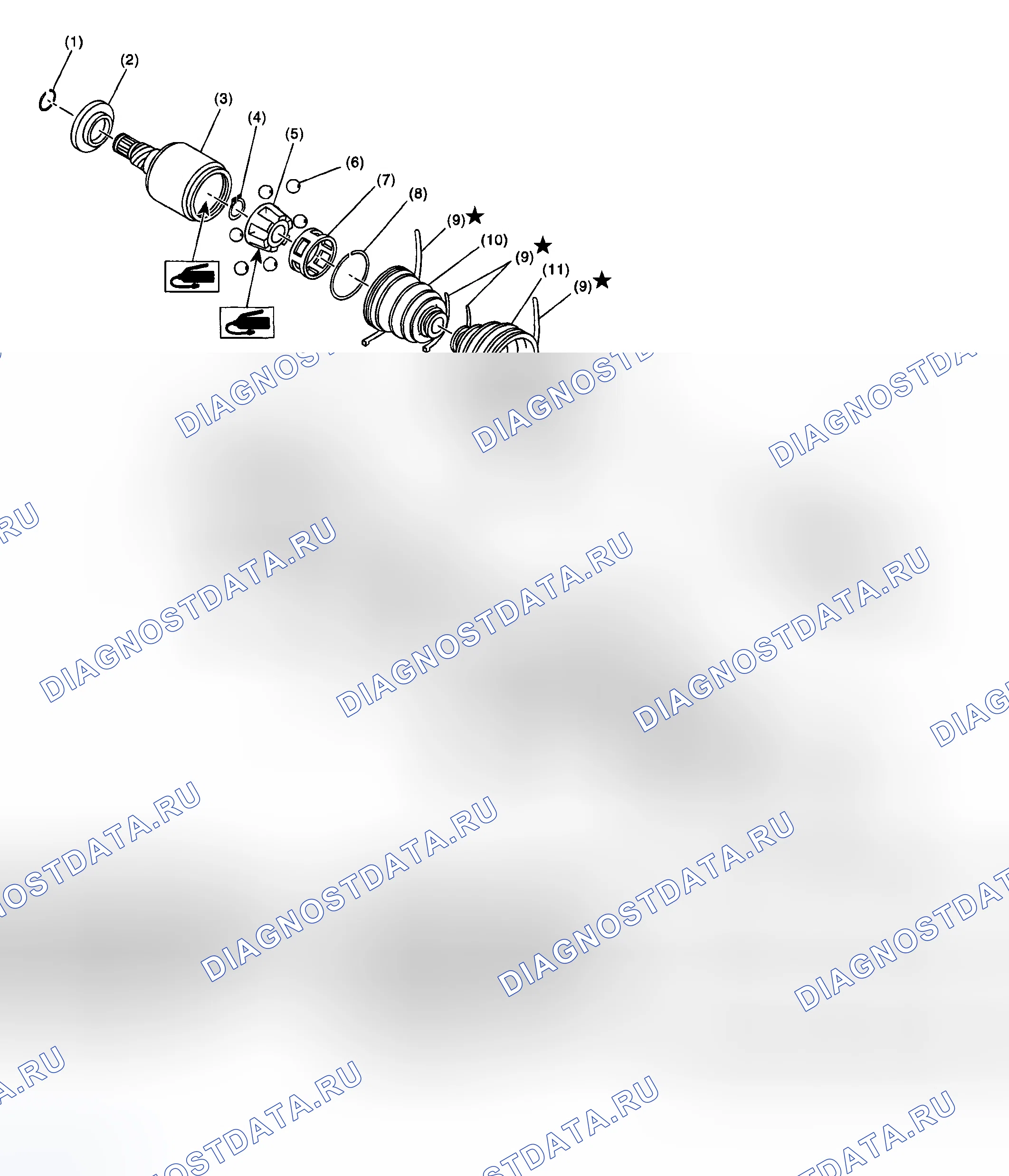 Рис. 56: ЗАДНЯЯ ОСЬ. Subaru Impreza GD/GC/GG рестайлинг 2