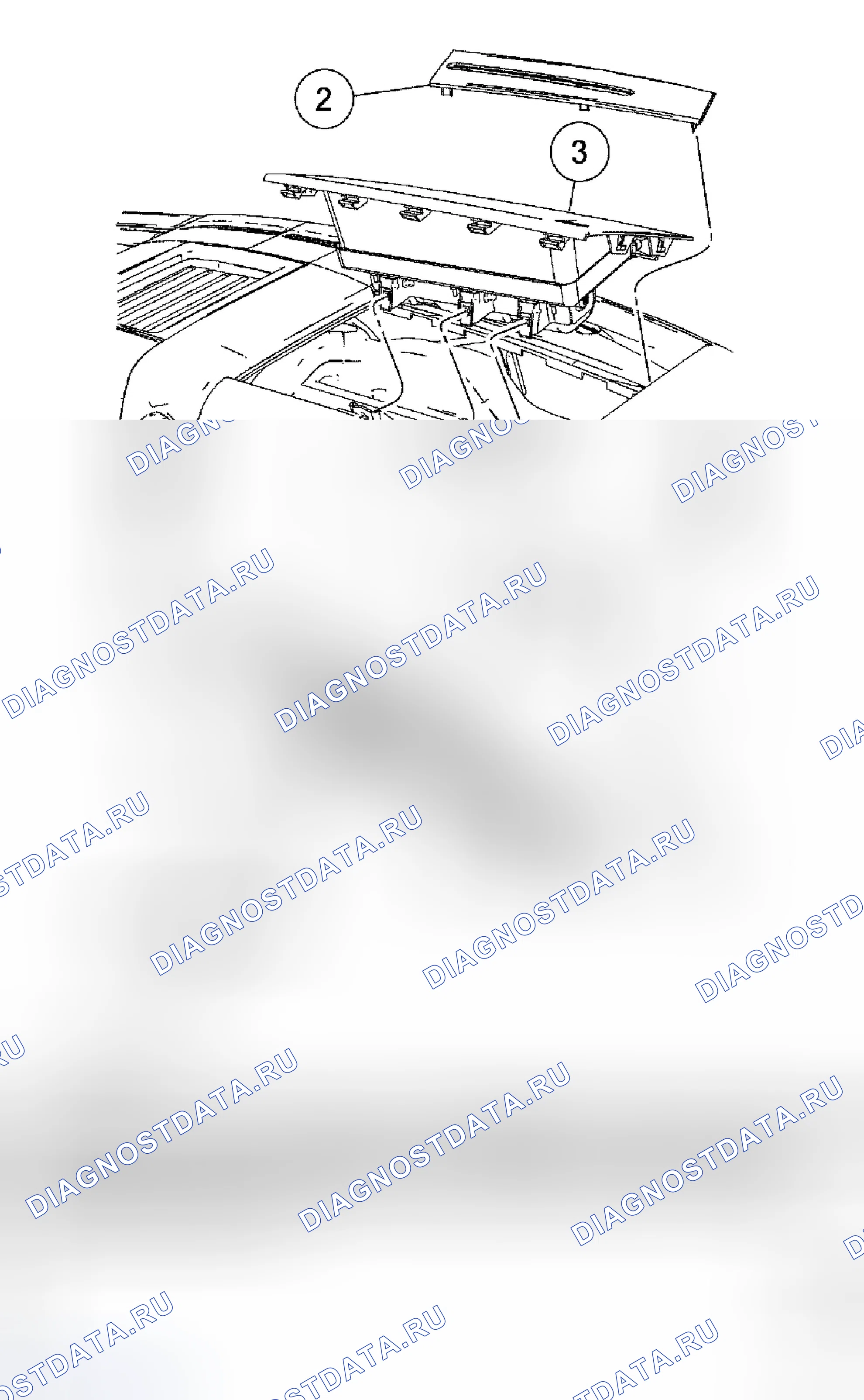 Рис. 167: Модуль подушек безопасности для пассажиров. Ford Pickup F350 Super Duty 