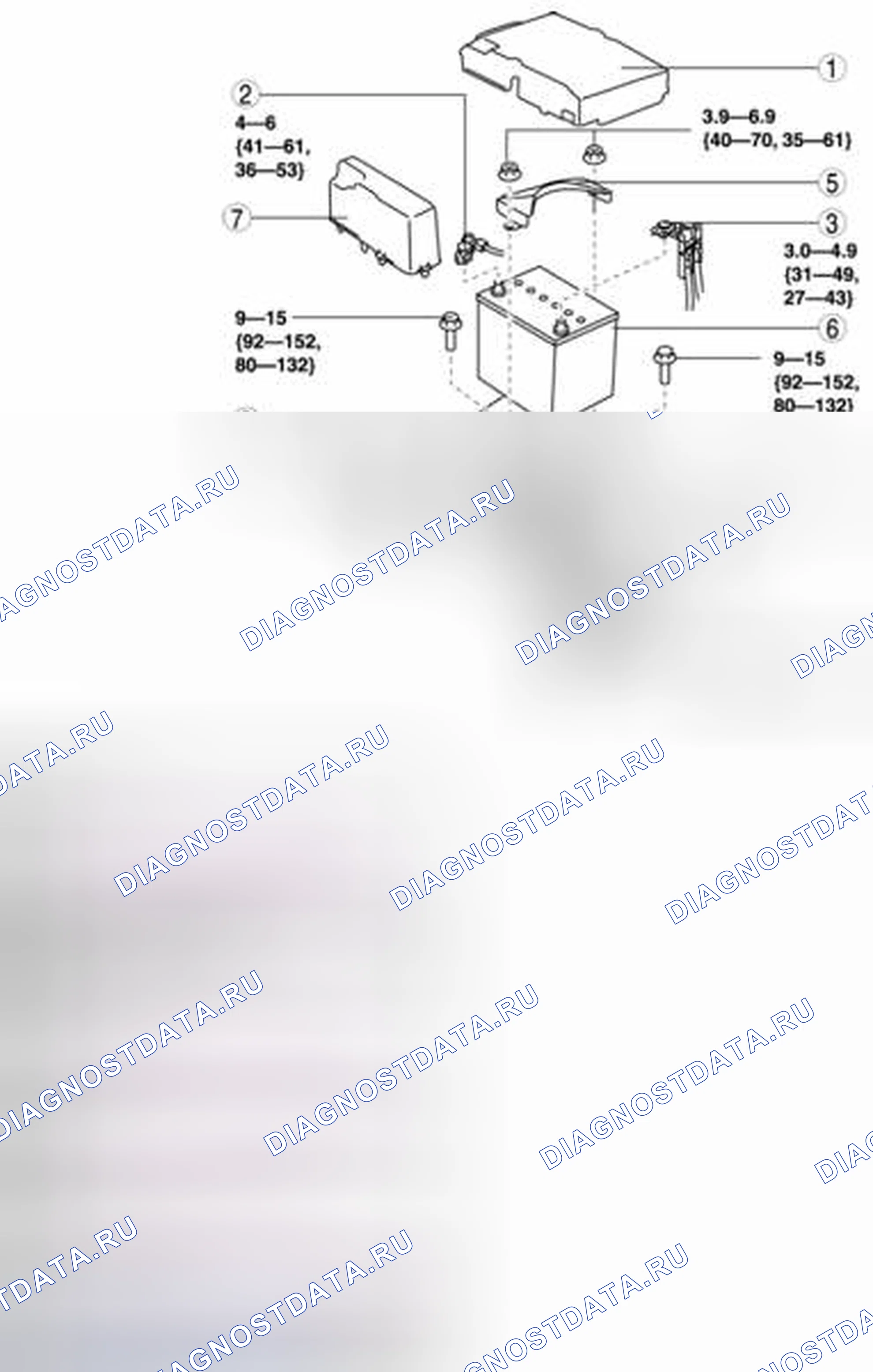 Рис. 2: ДЕМОНТАЖ / МОНТАЖ БАТАРЕИ [Mzr 2.5]. Honda Civic IX рестайлинг