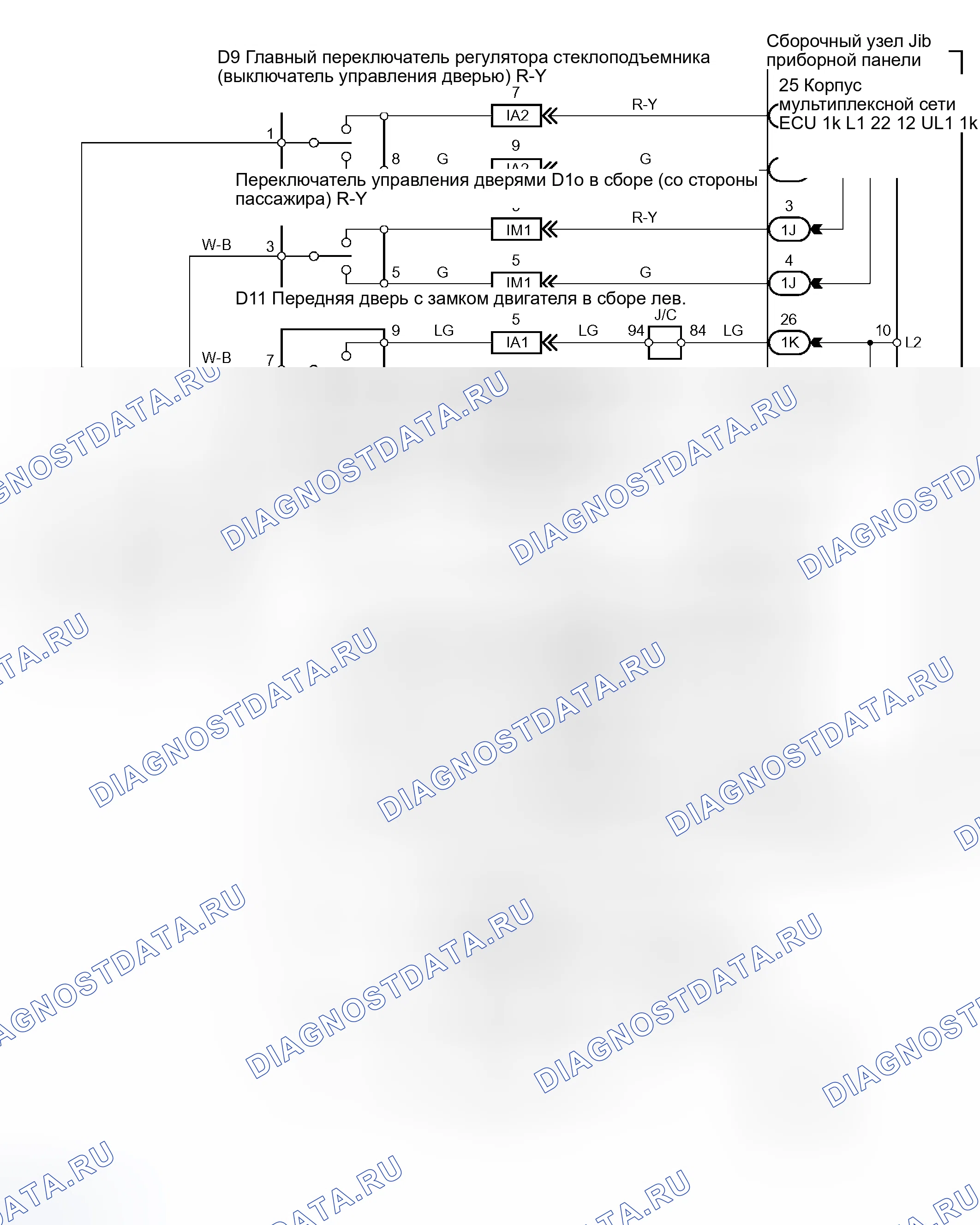 Рис. 47: электросхема. Toyota Sienna II